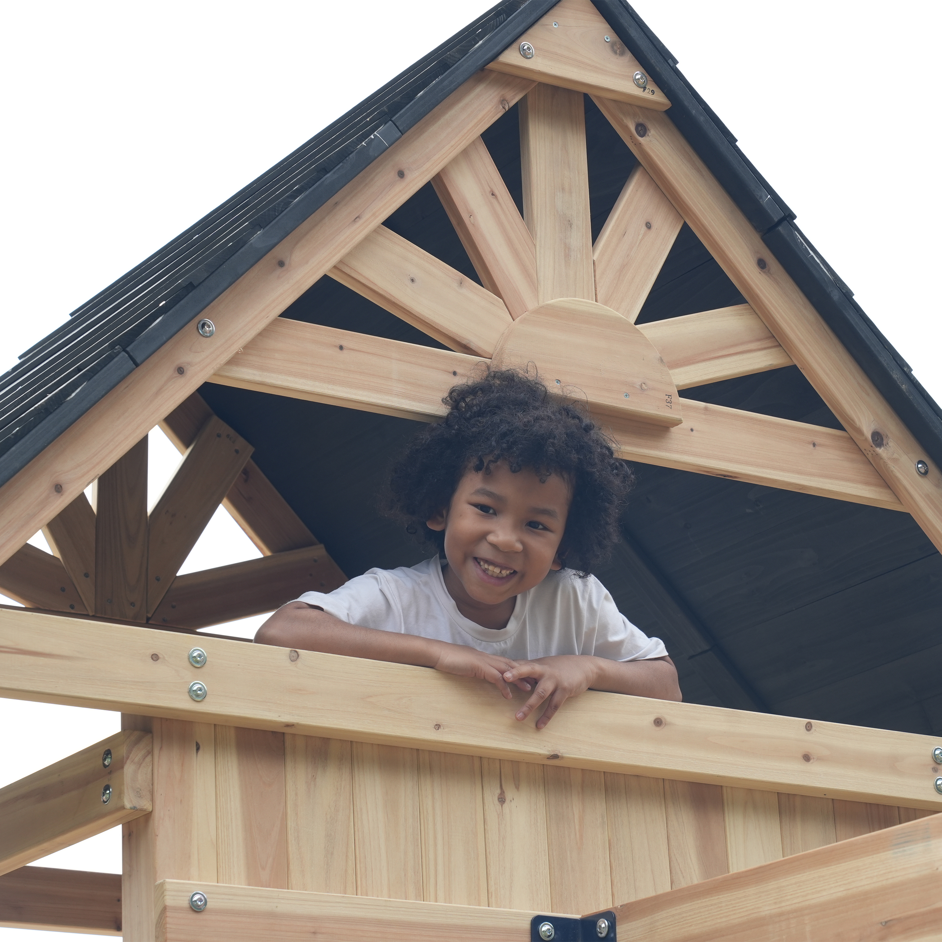 AXI Hunter Climbing Frame with Swings, Climbing Frame, Climbing Bridge and Multiple Platforms – Green Double Slide