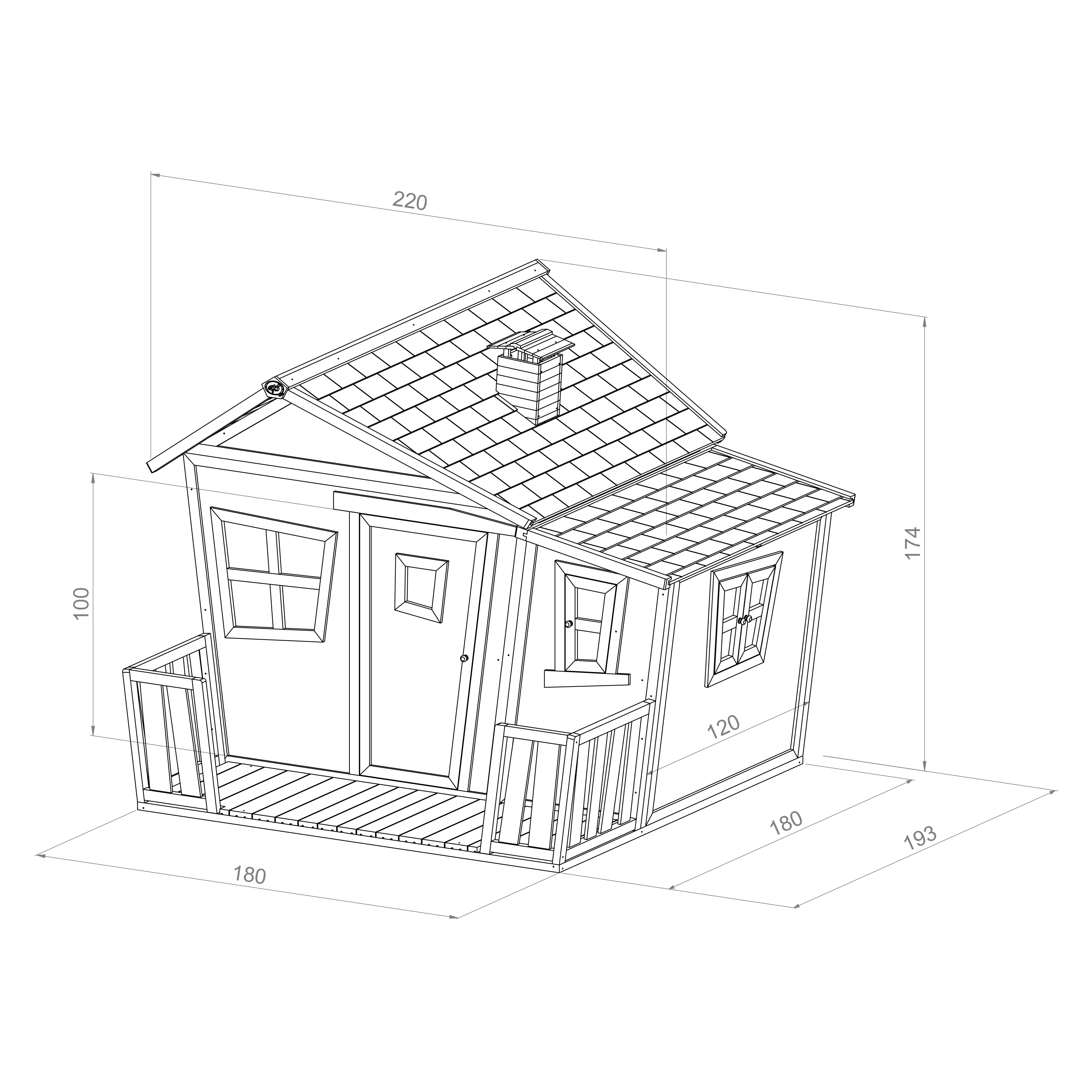 AXI Lisa Playhouse Brown/White