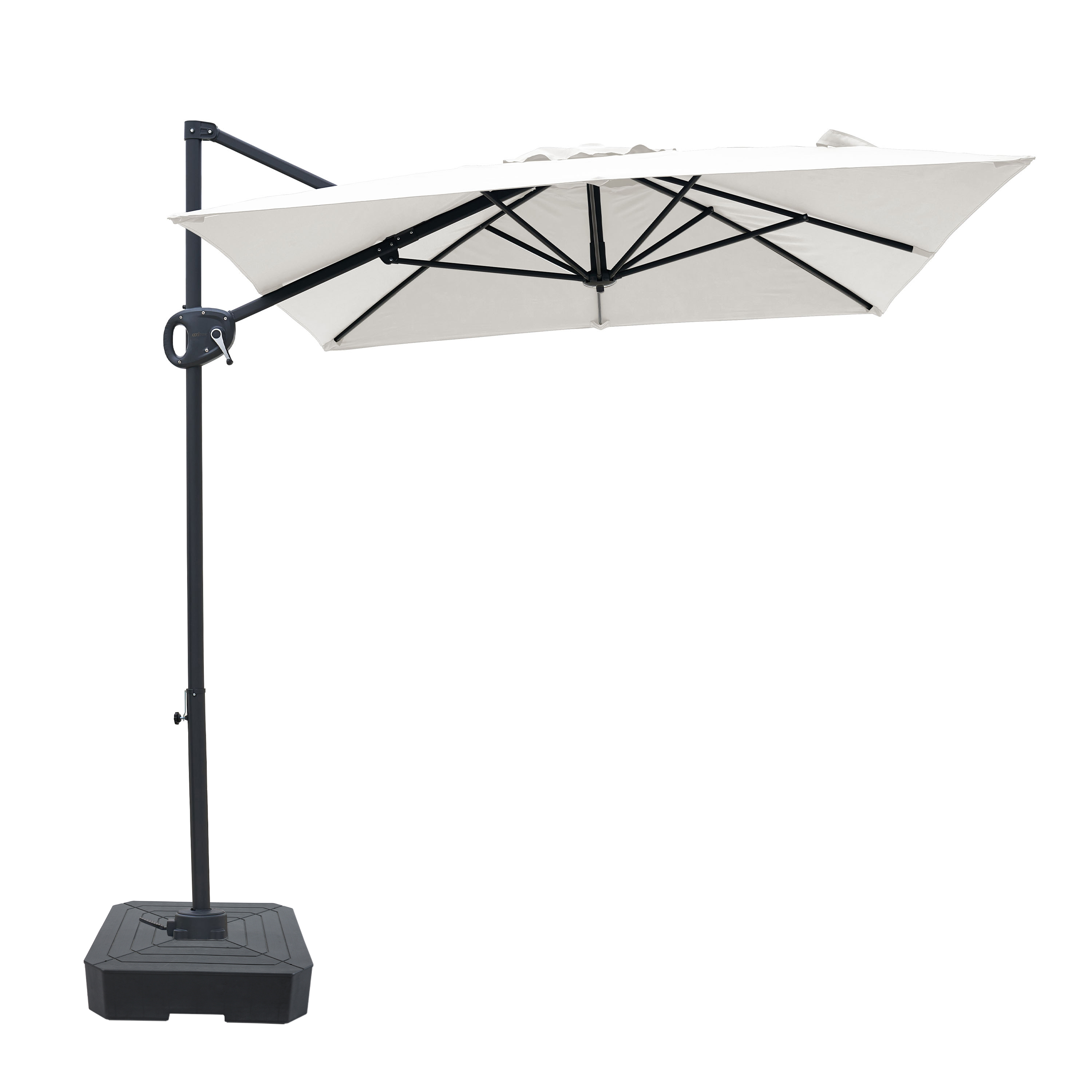 AXI Luma Cantilever Parasol 200x300 cm incl. fillable parasol base Anthracite/Beige – Complete Set