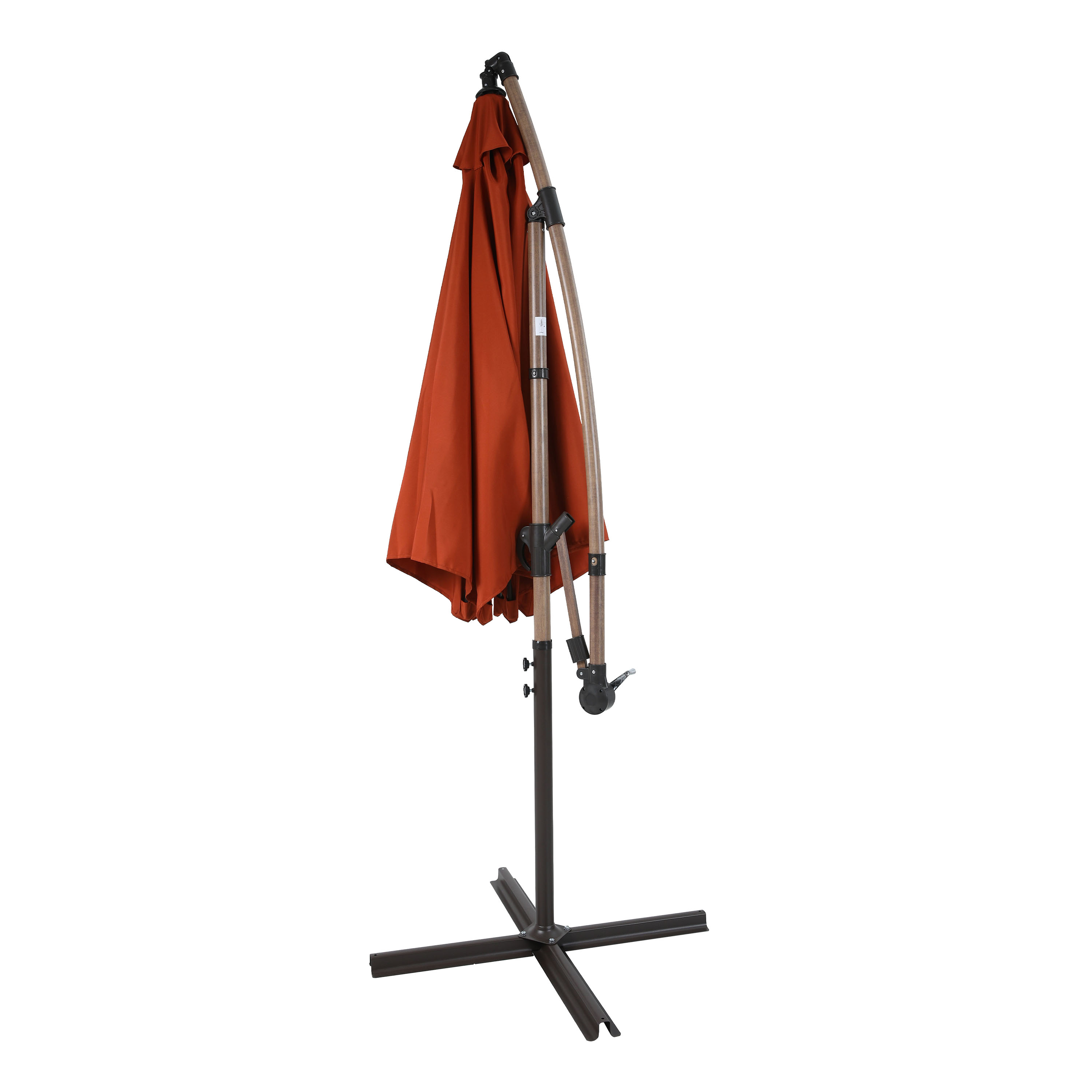 AXI Dion Cantilever Parasol Ø 300cm Oak-look/Terracotta
