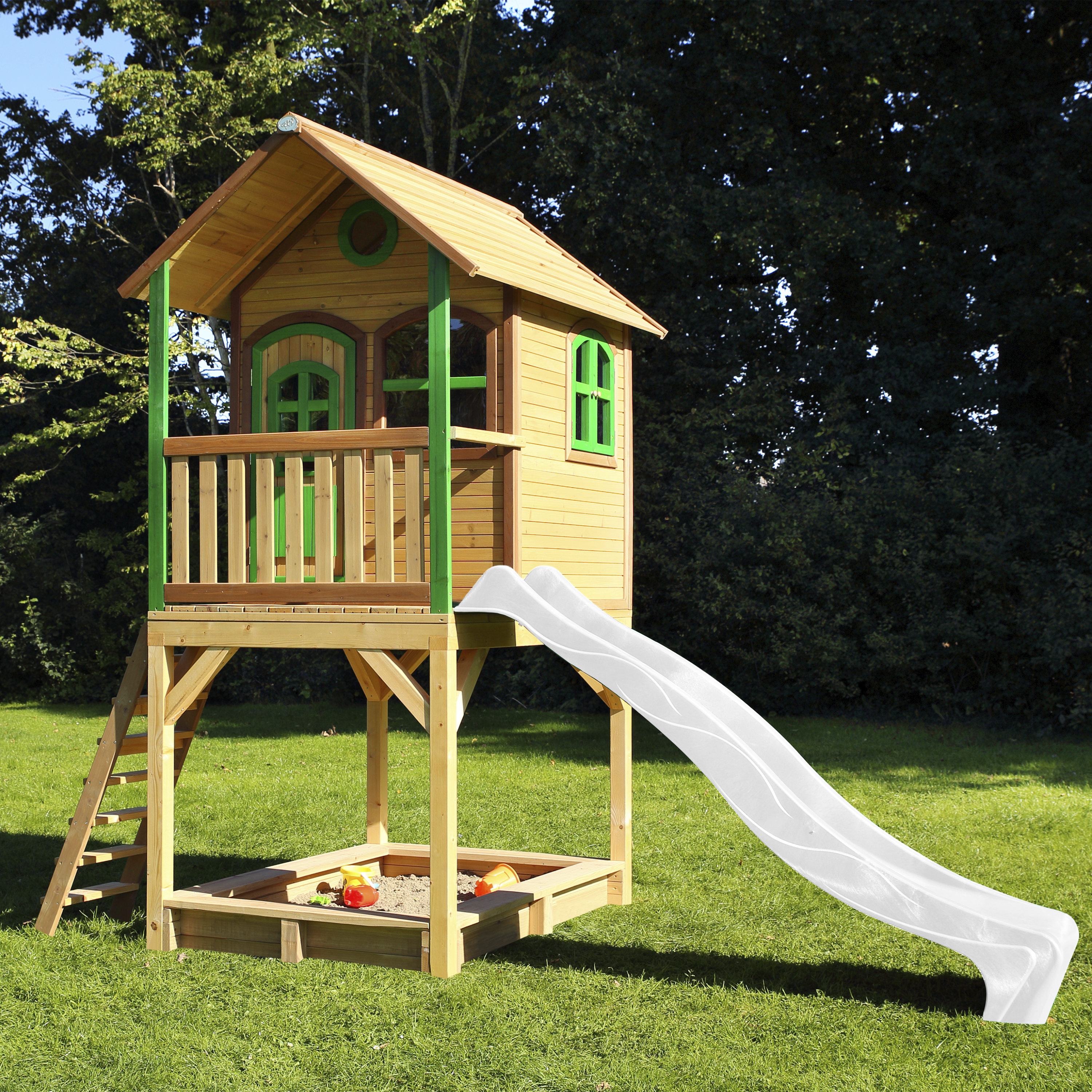 AXI Sarah Playhouse Brown/Green - White Slide