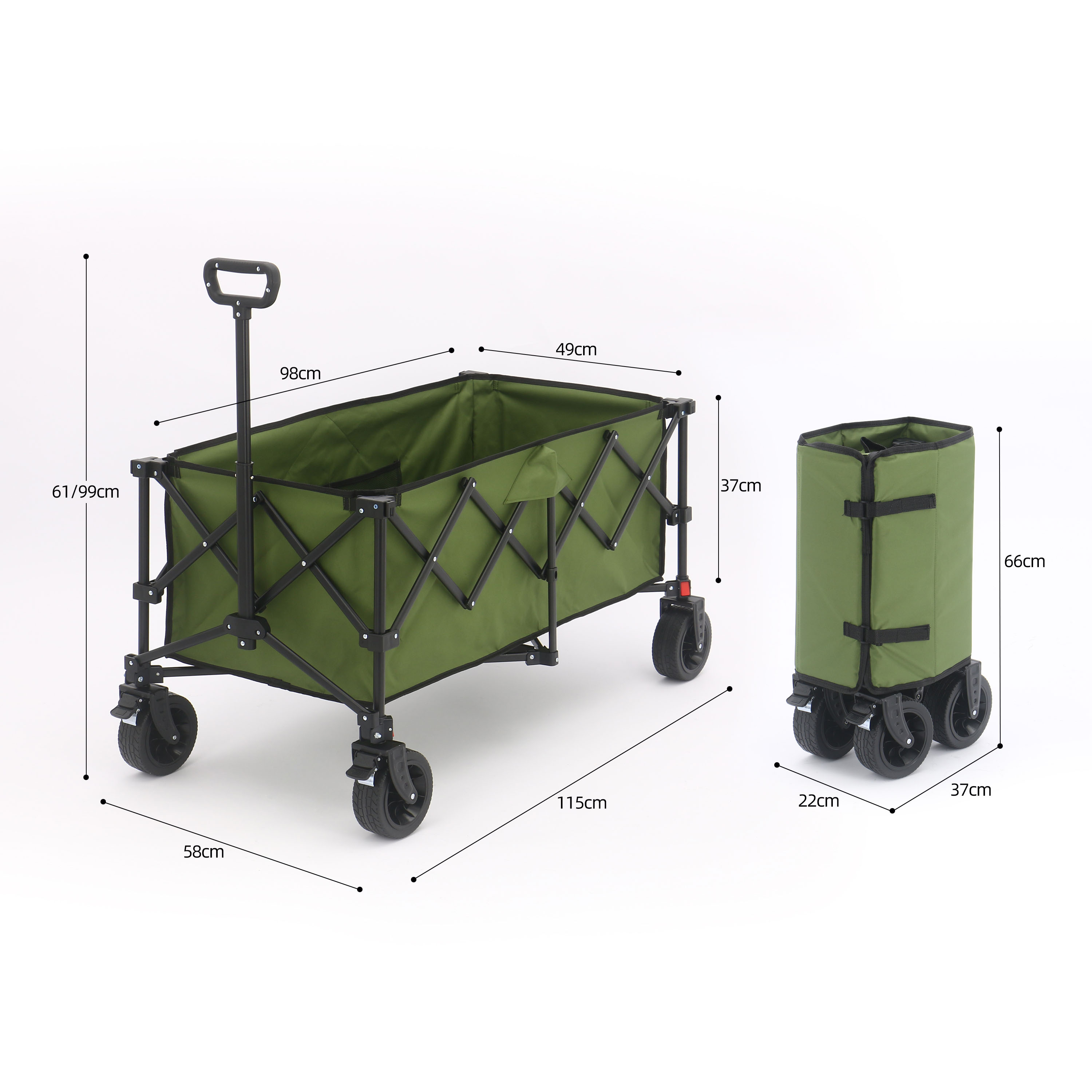 AXI SB141 Foldable Beach Wagon XL - Green