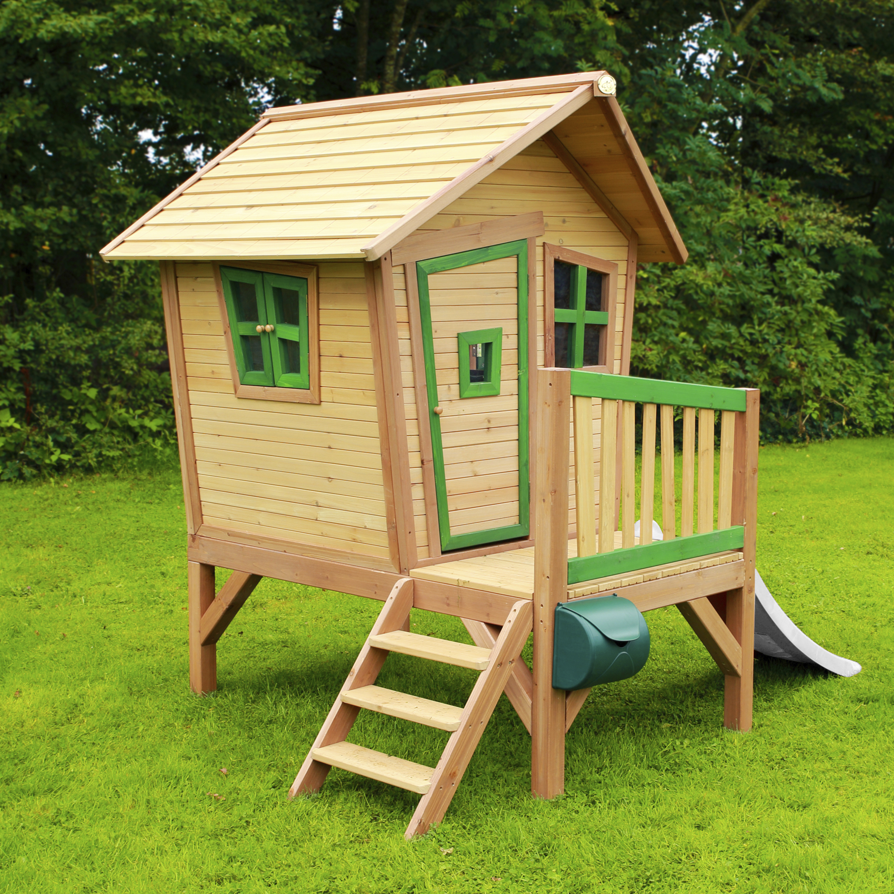 AXI Robin Playhouse Brown/Green - White Slide