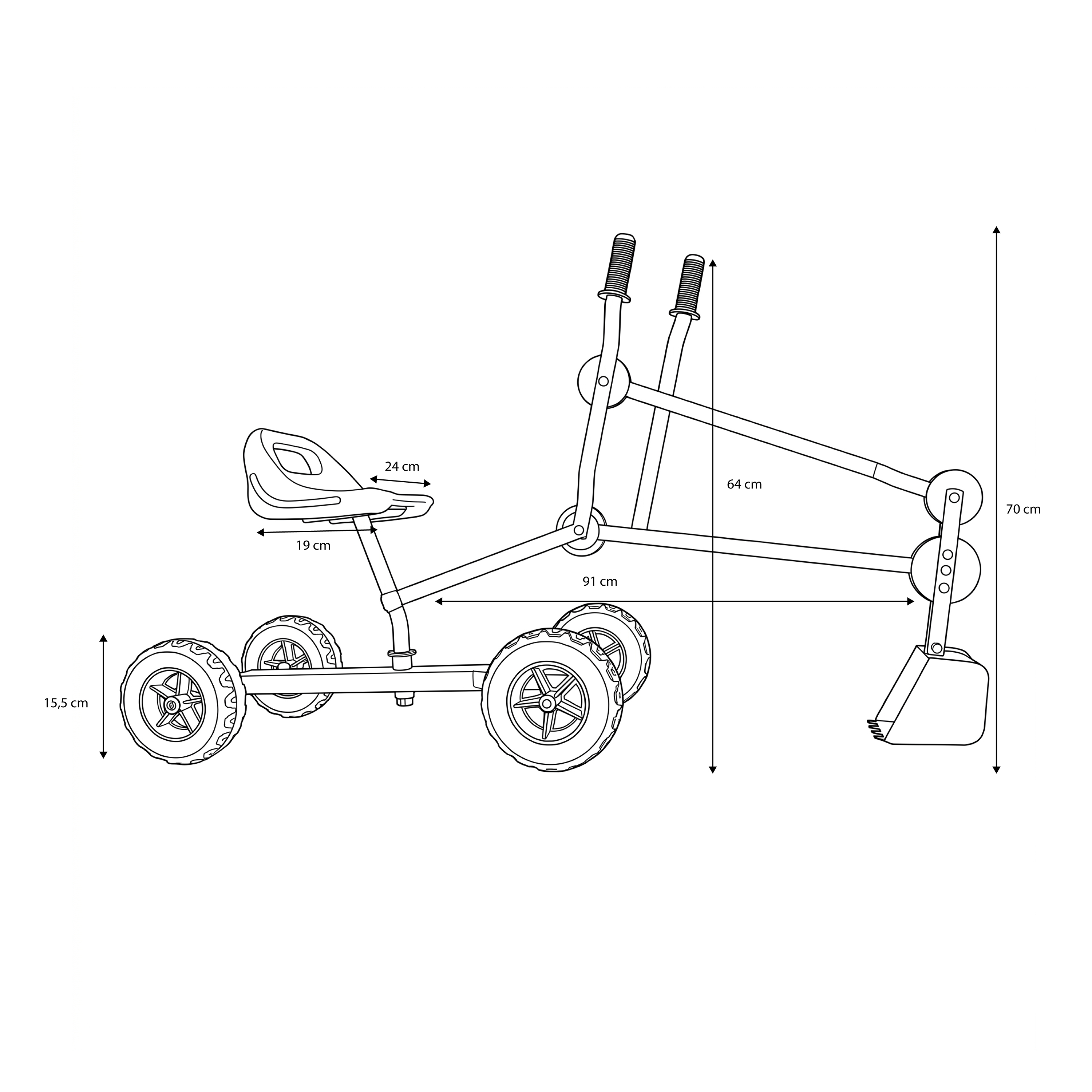 AXI Dean the Sand Digger for the Sandbox with 4 wheels – Green/Black