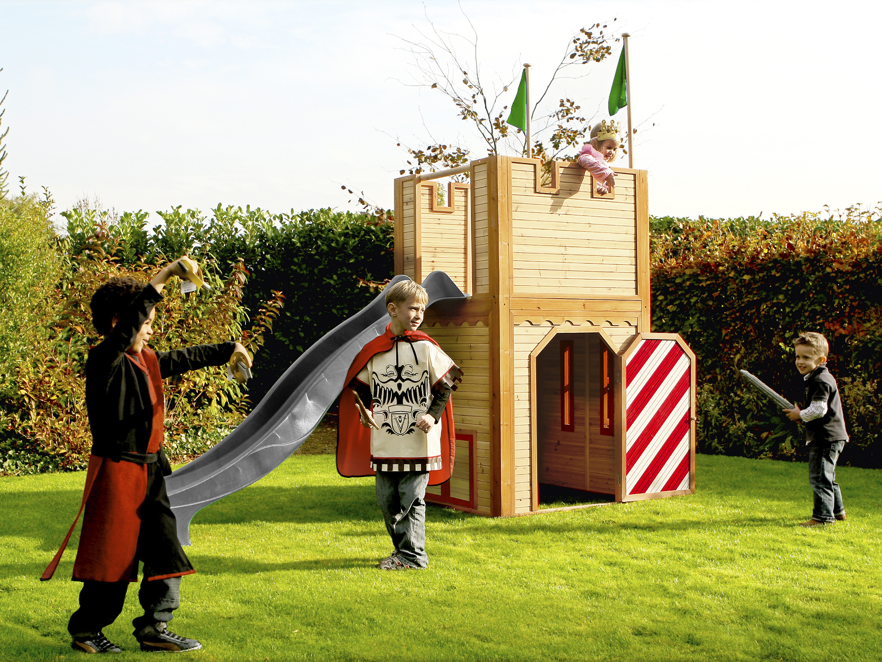 AXI Arthur Playhouse Brown/Red - Grey Slide