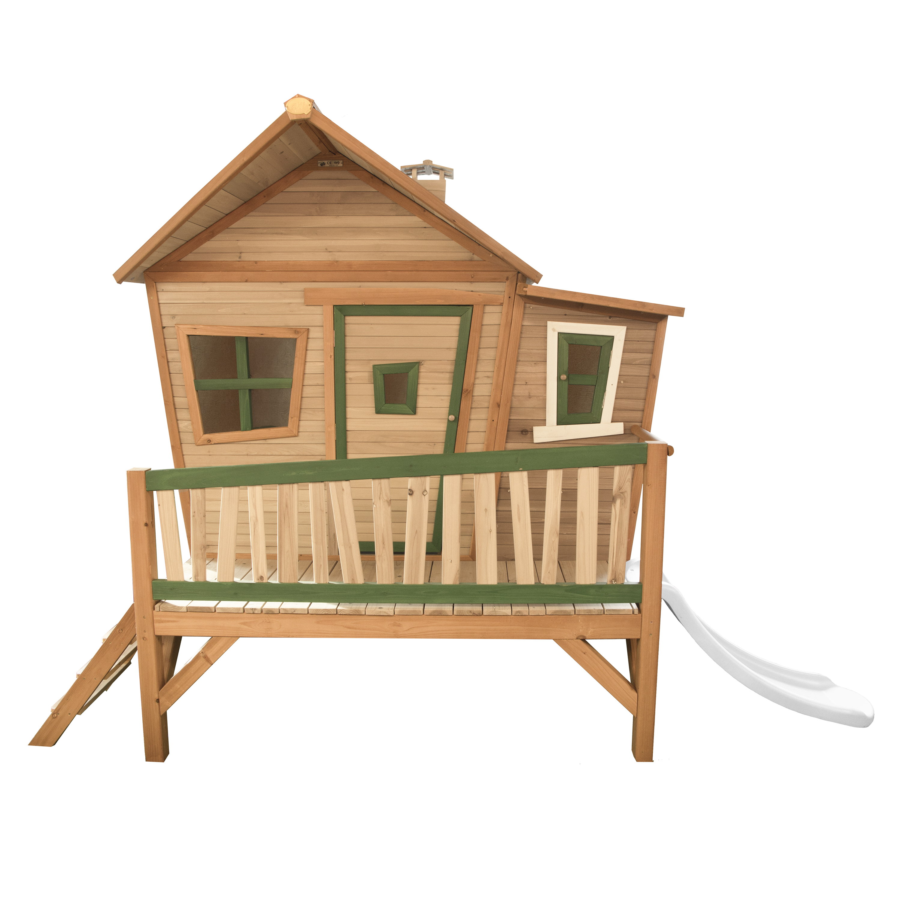 AXI Emma Playhouse Brown/Green - White Slide