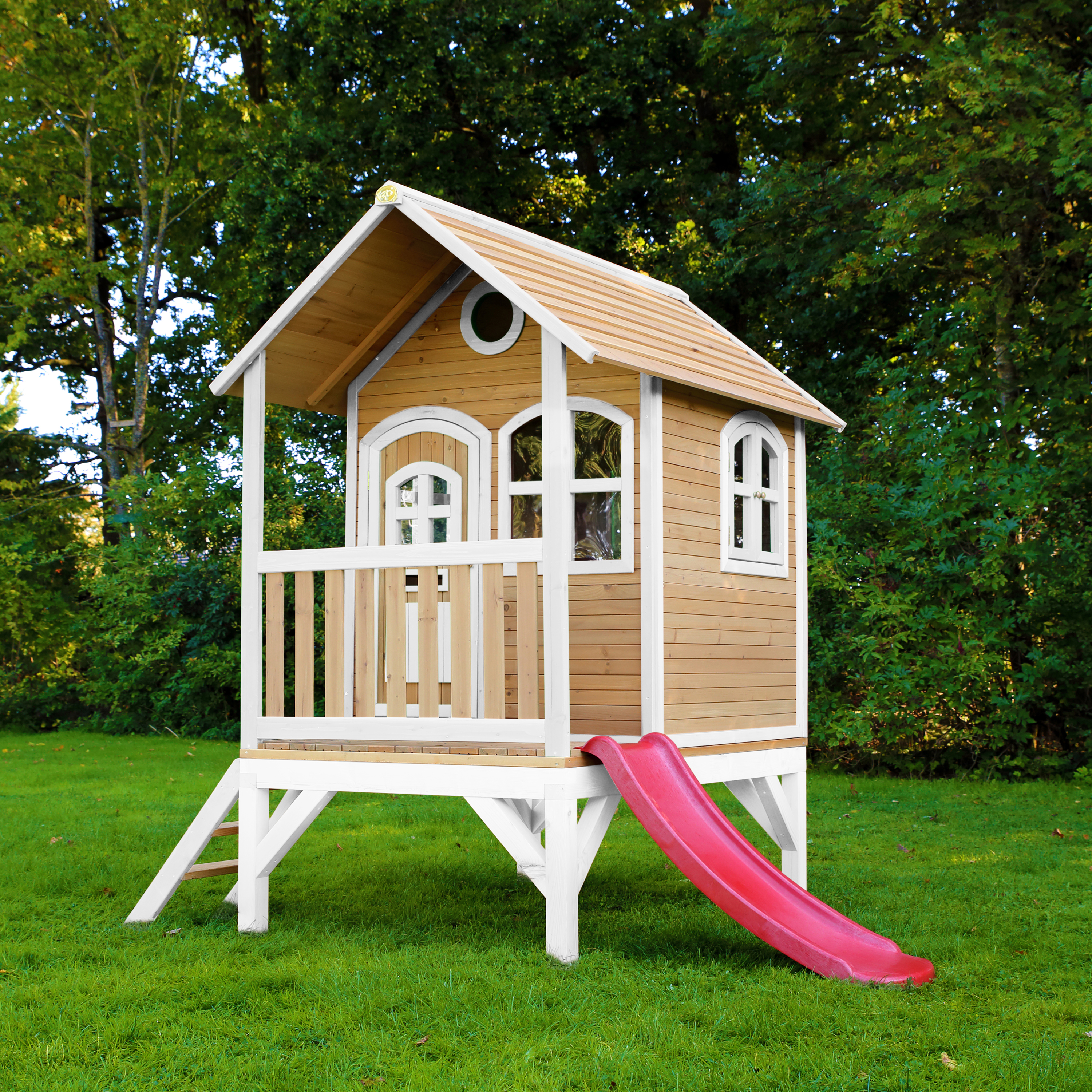 AXI Tom Playhouse Brown/White - Red Slide