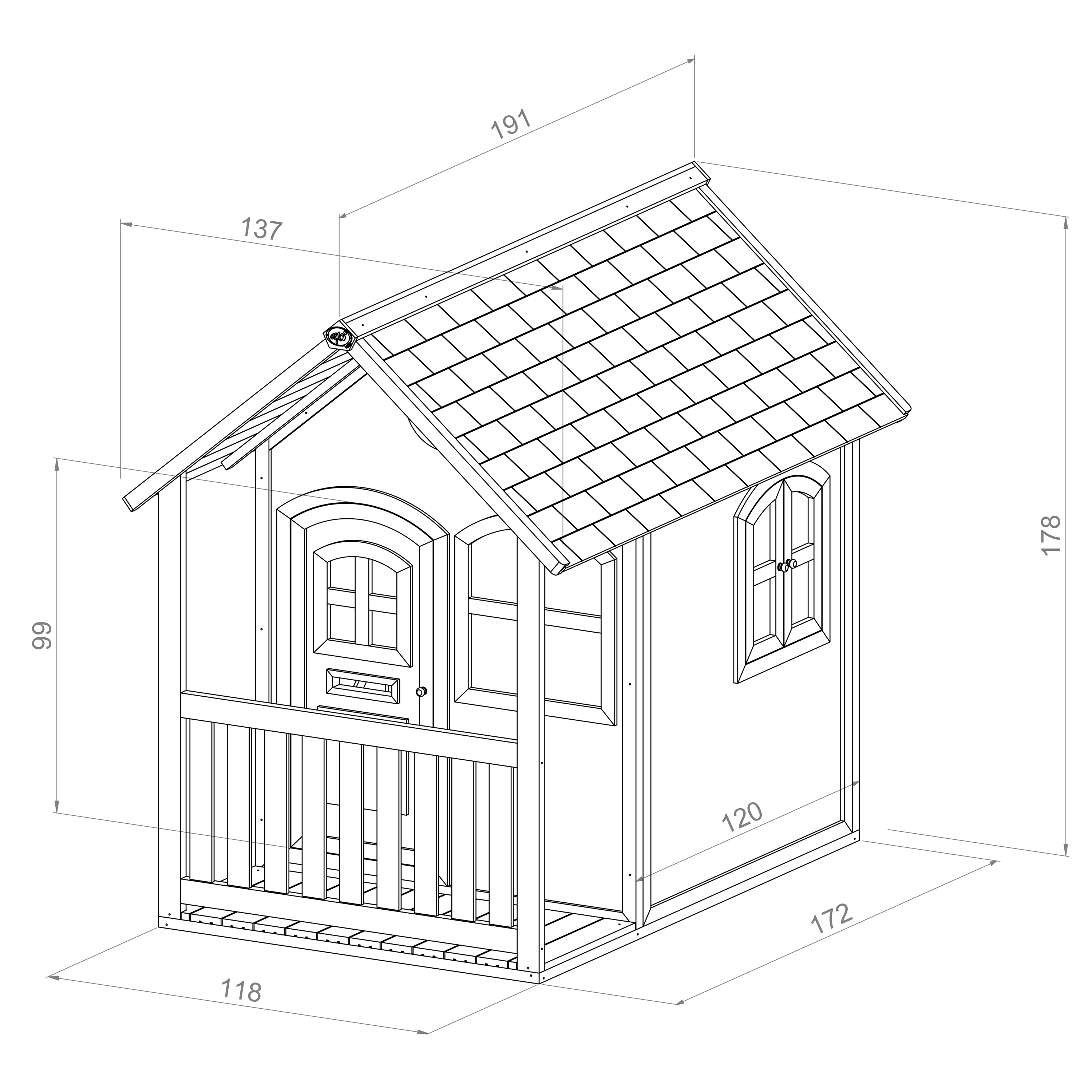AXI Alex Playhouse Brown/White