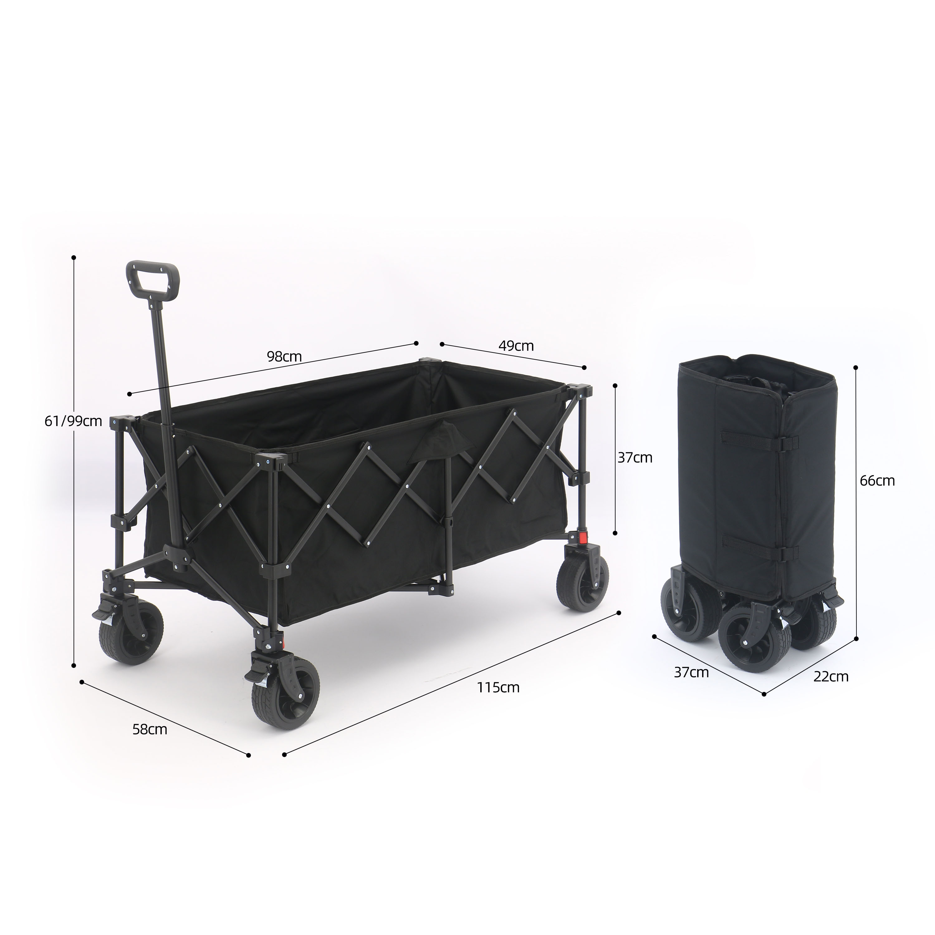 AXI SB141 Foldable Beach Wagon XL - Black