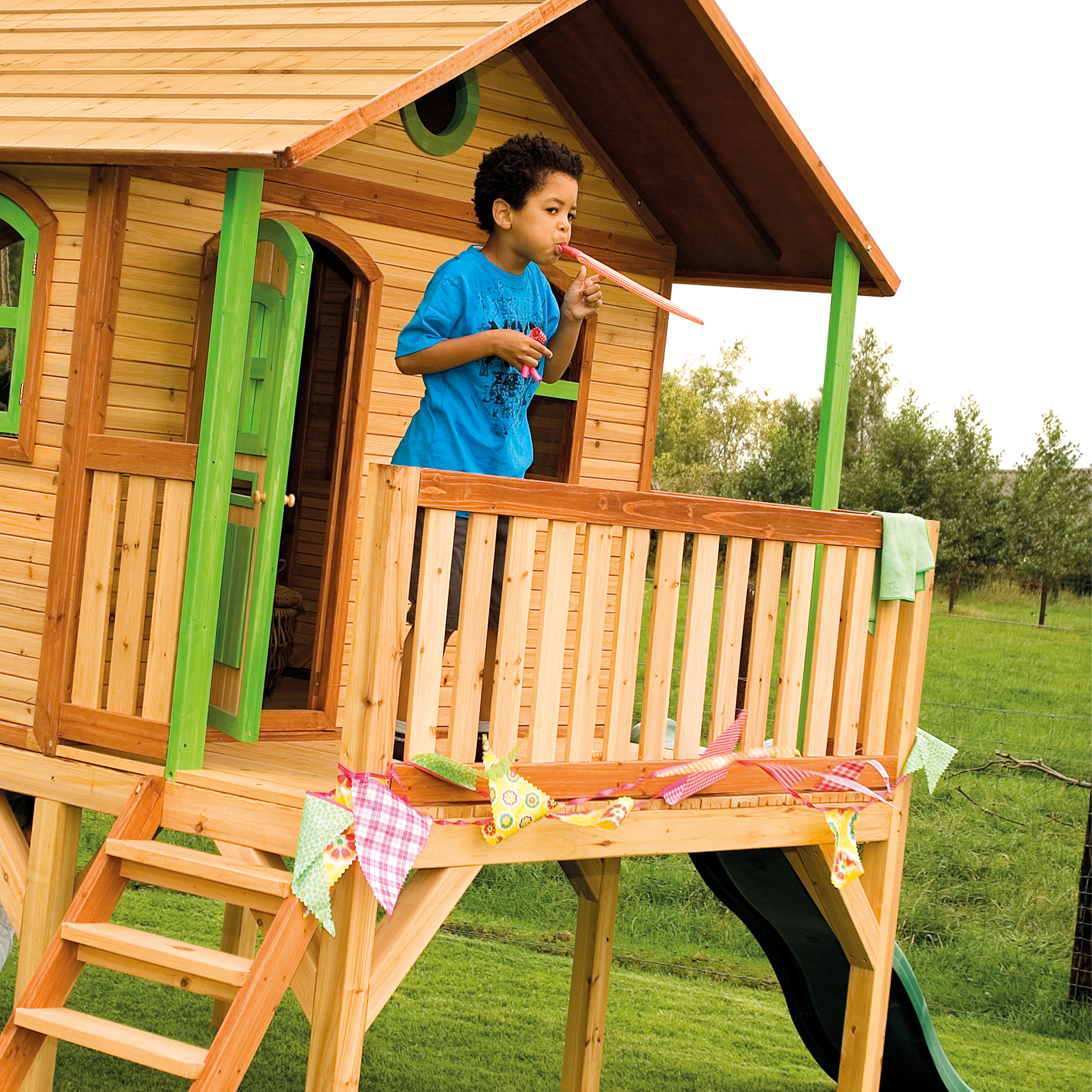 AXI Sophie Playhouse Brown/Green - Green Slide