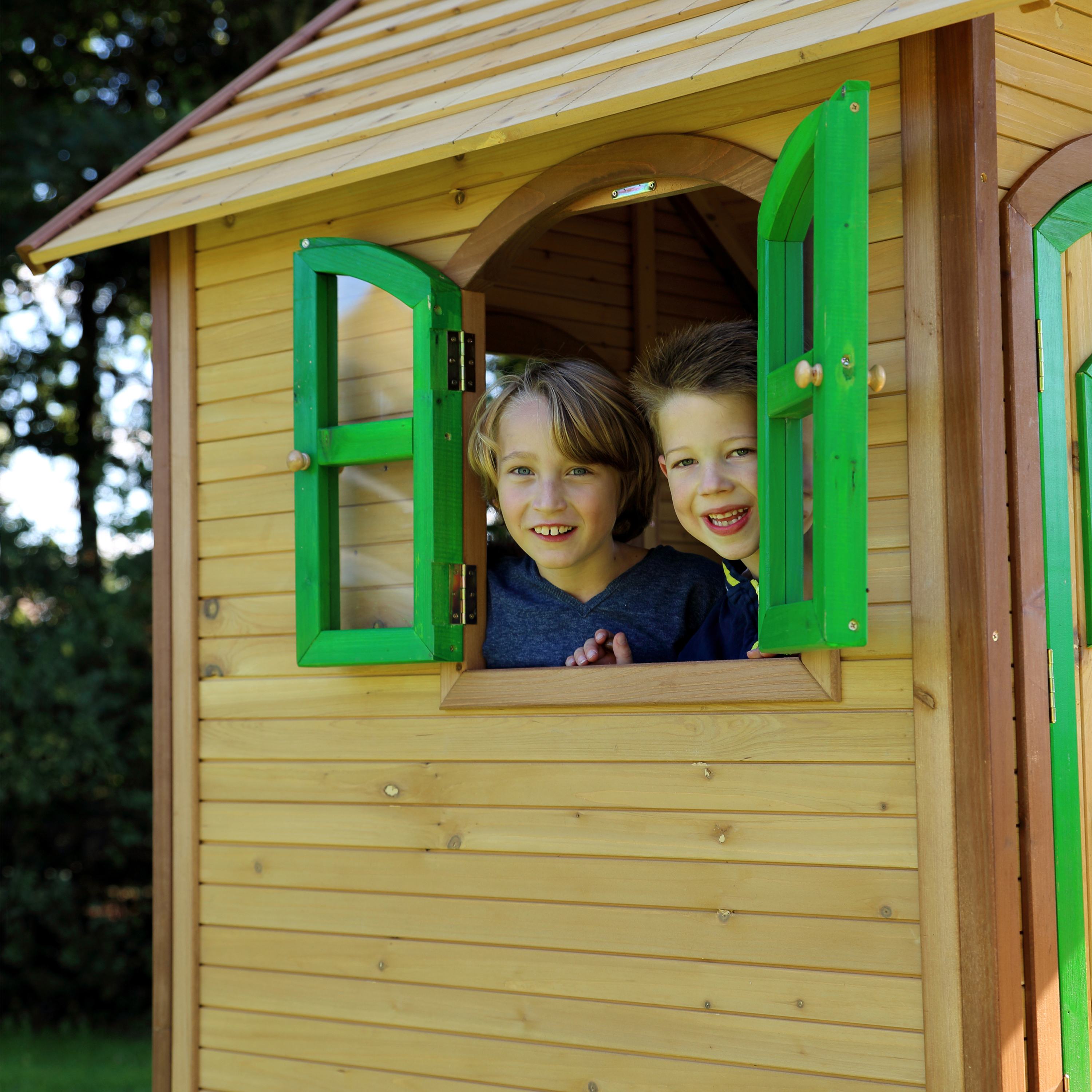 AXI Laura Playhouse Brown/Green - Green Slide