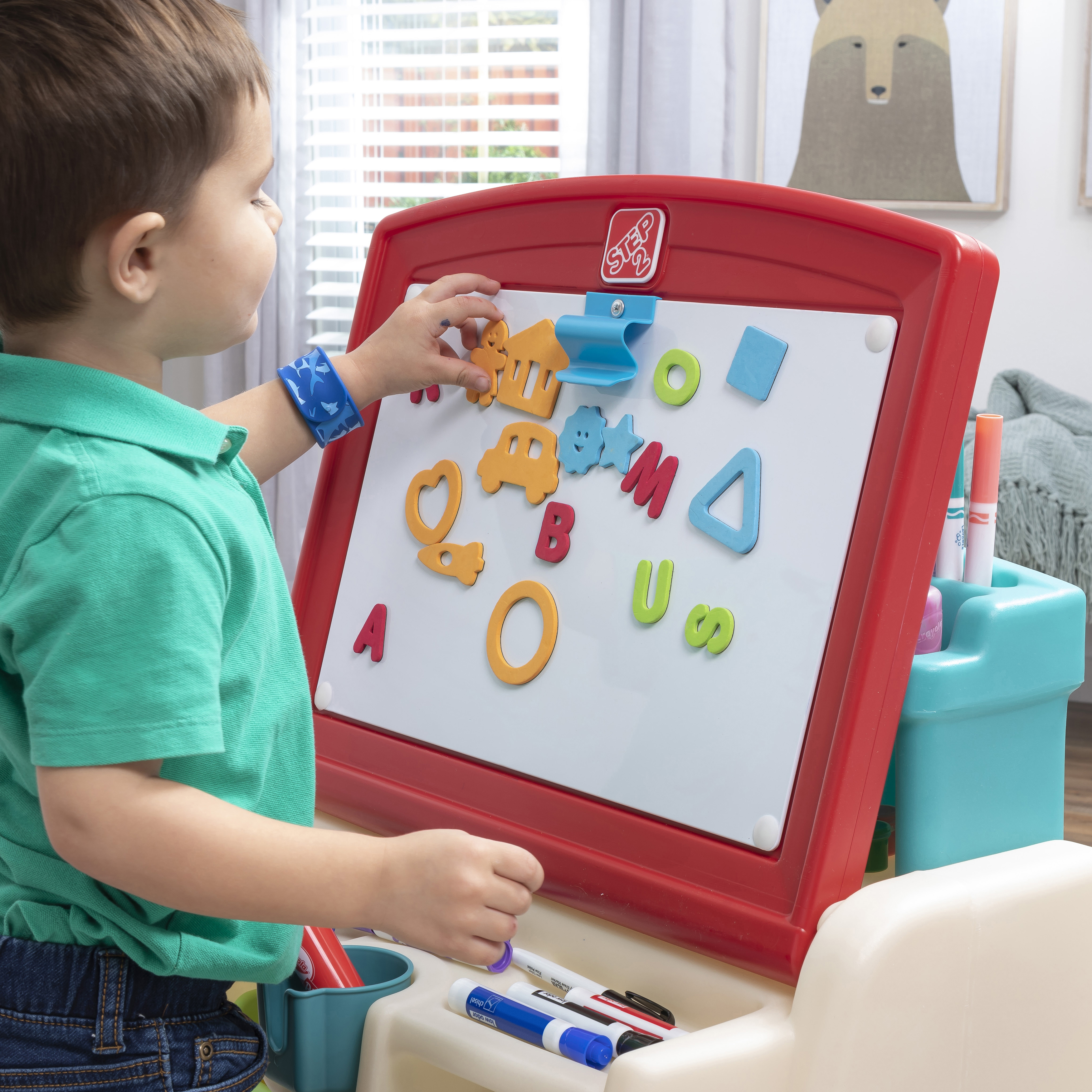 Step2 Flip & Doodle Easel Desk With Stool