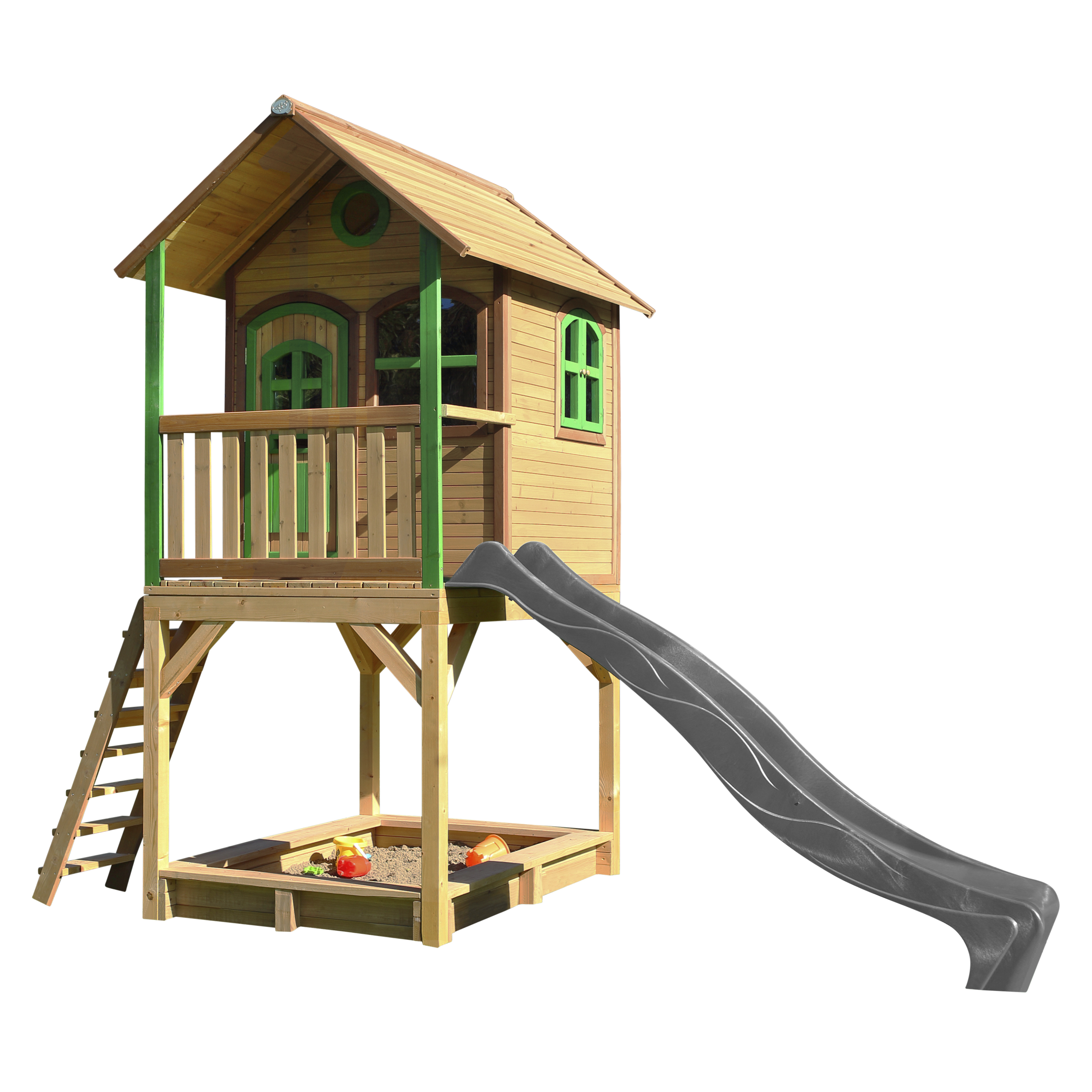AXI Sarah Playhouse Brown/Green - Grey Slide