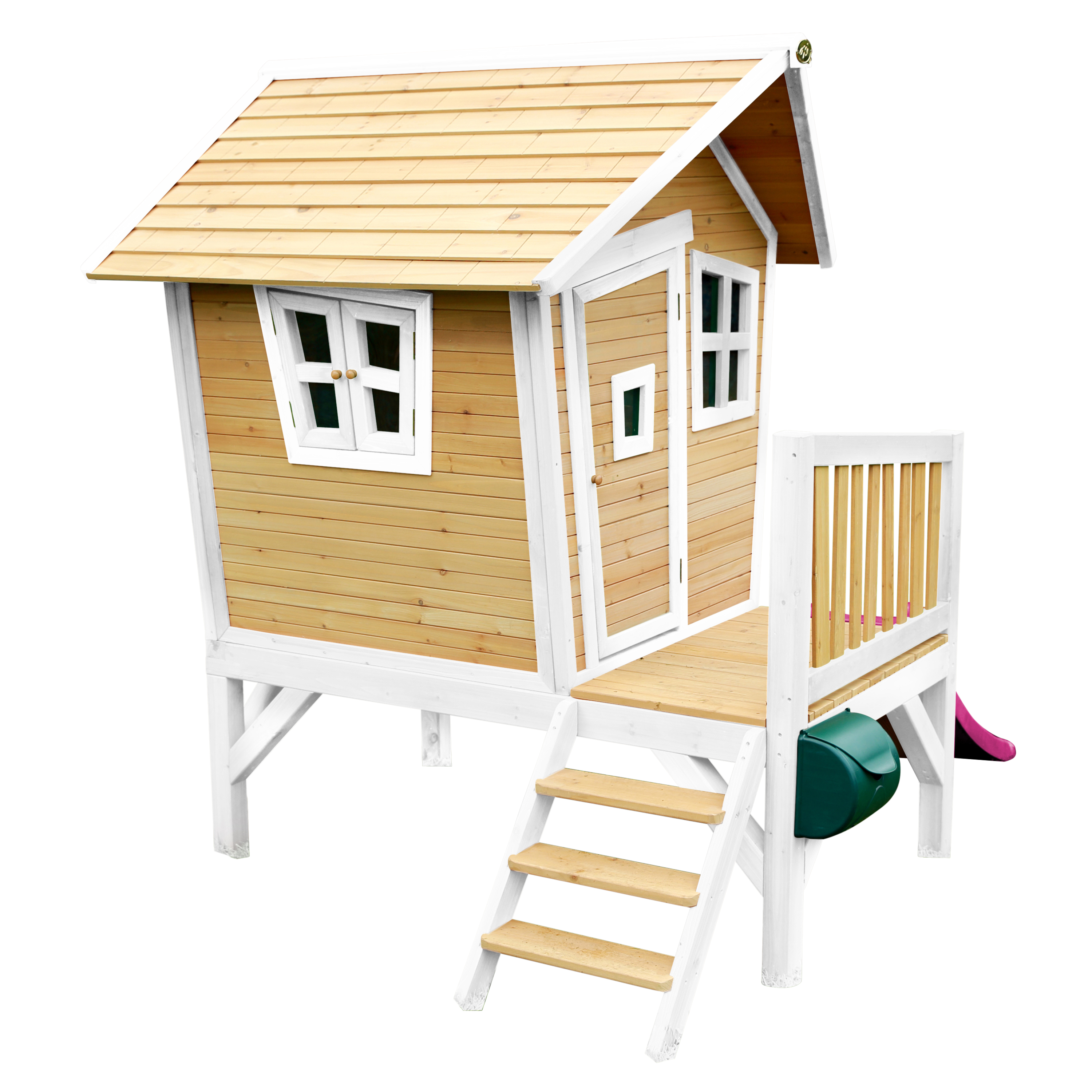 AXI Robin Playhouse Brown/White - Purple Slide