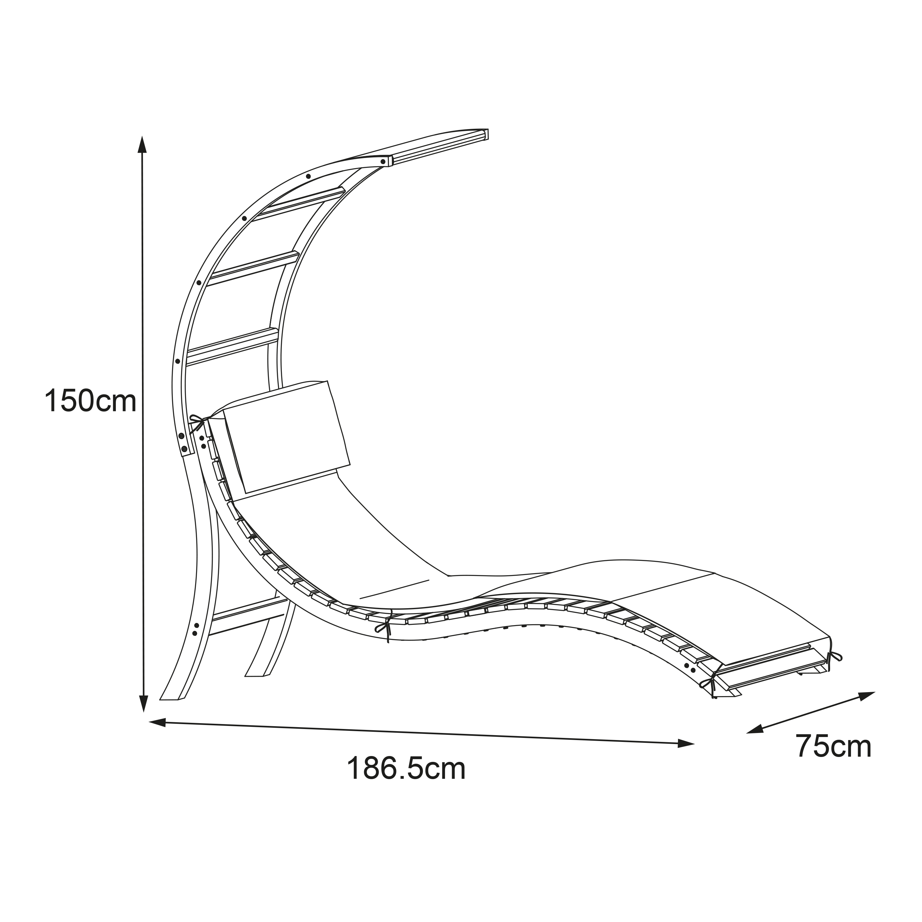 AXI Salina sun lounger with removable canopy Blue