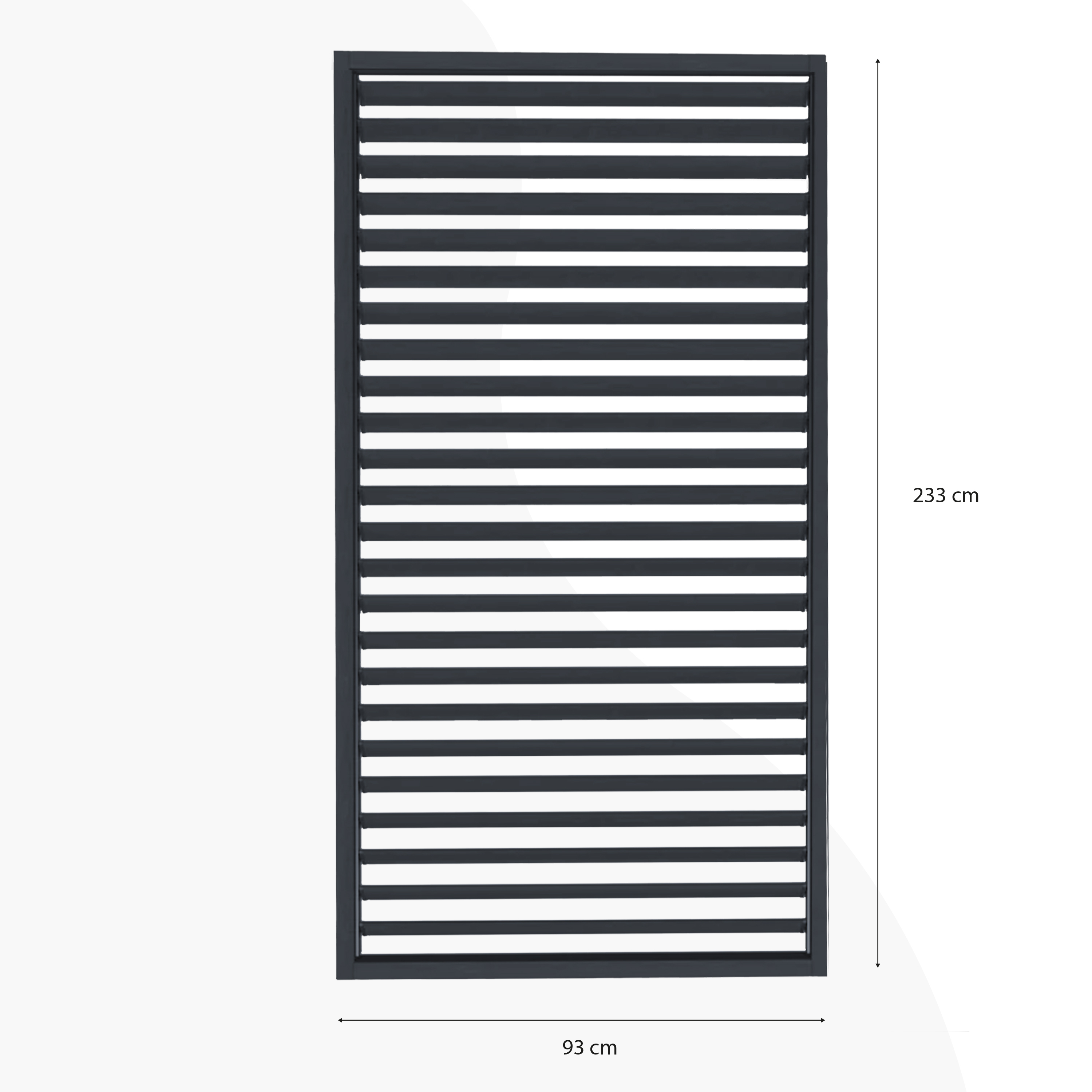AXI Raya Aluminium Louvered Wall 1 m Anthracite