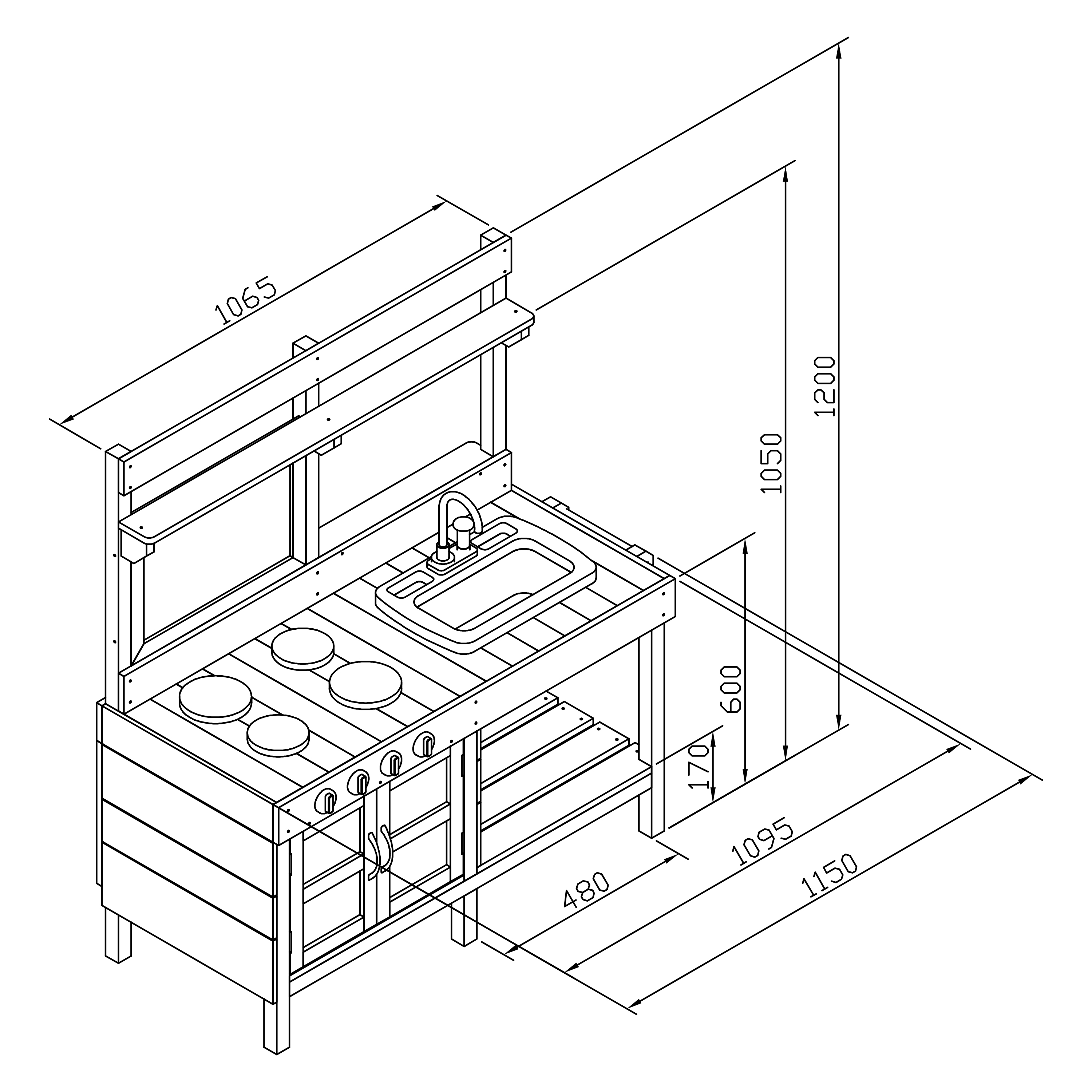 AXI Rosa Sand & Water Play Kitchen Large