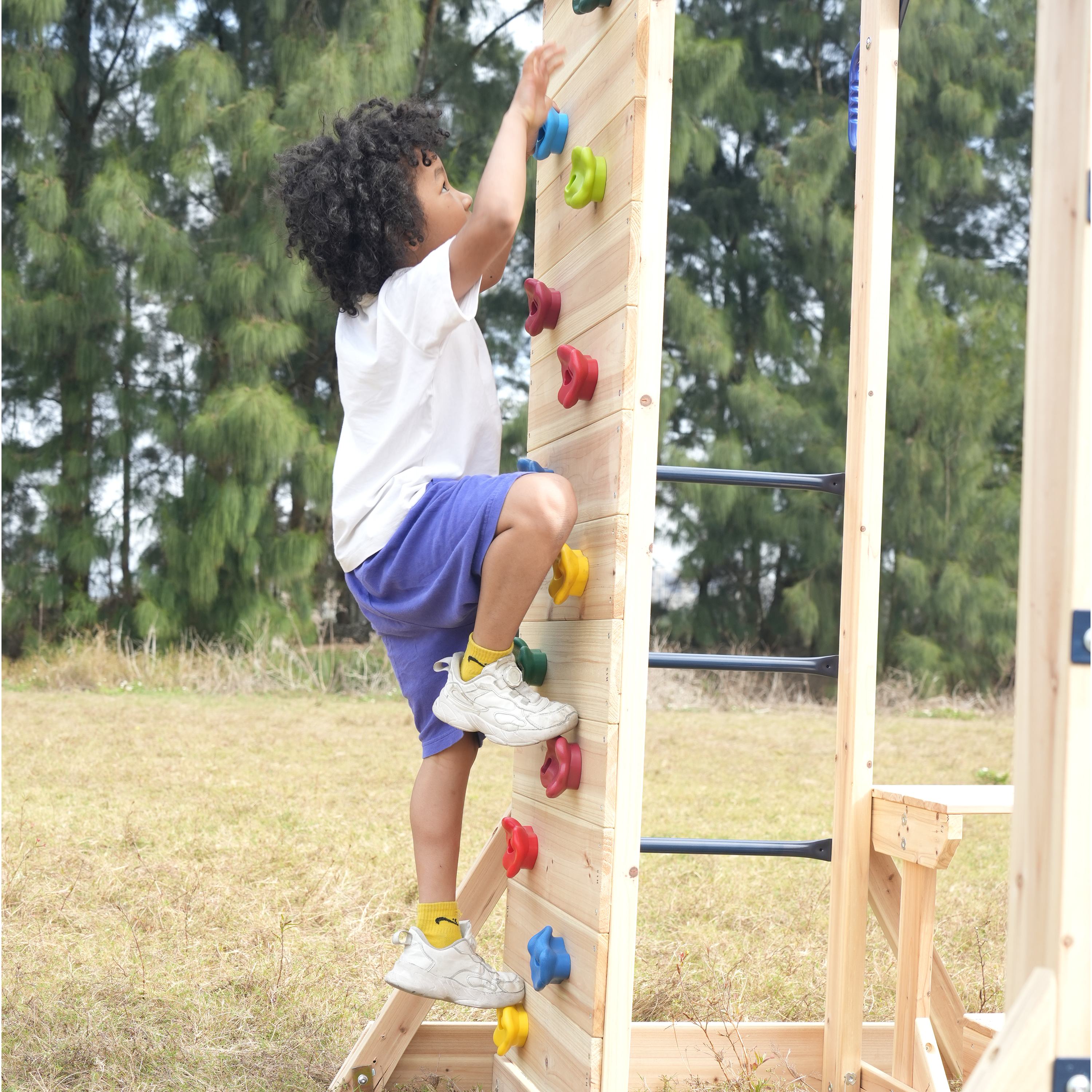 AXI Dex Climbing Frame with Sandbox. Monkey Bars and Picnic Table