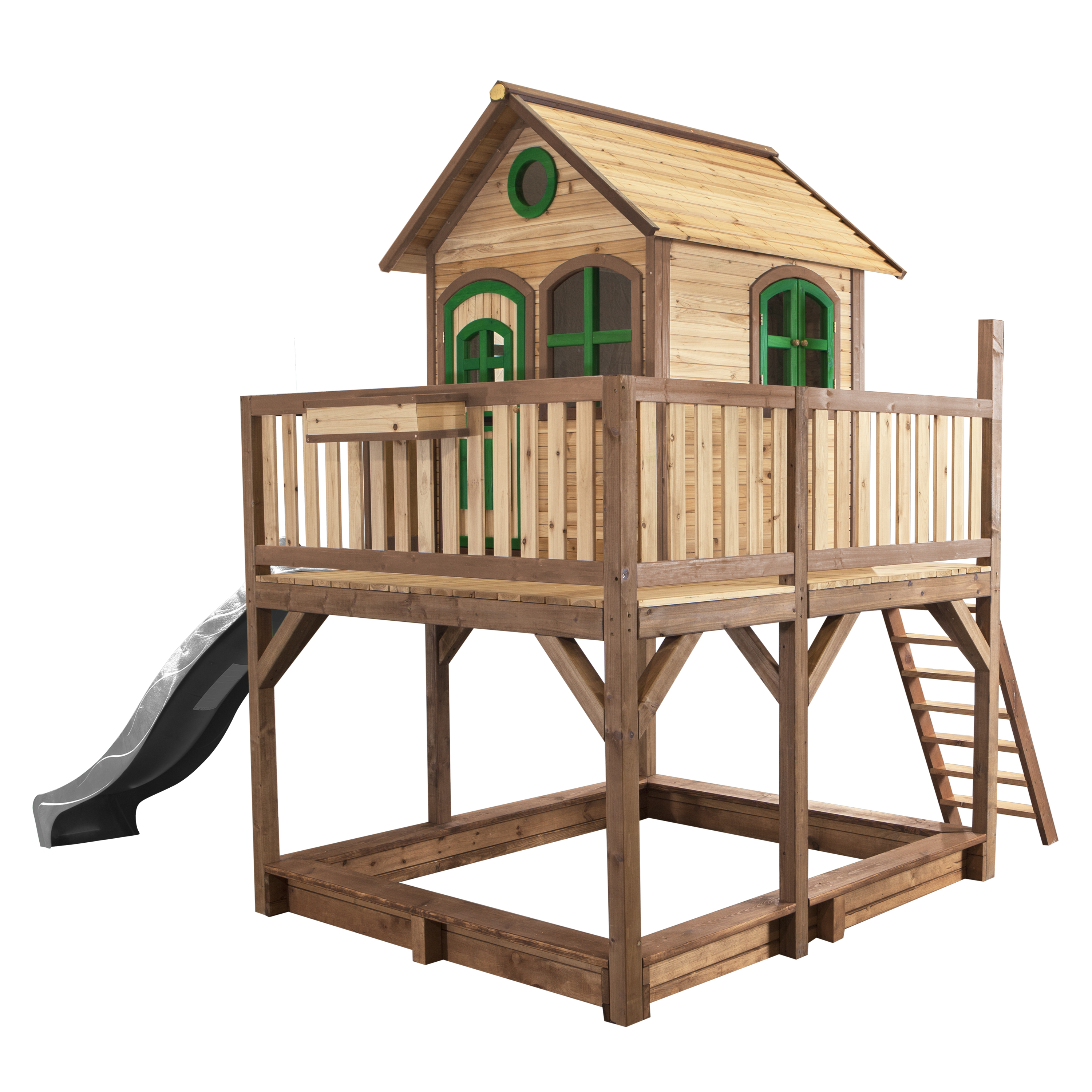 AXI Liam Playhouse Brown/Green - Grey Slide