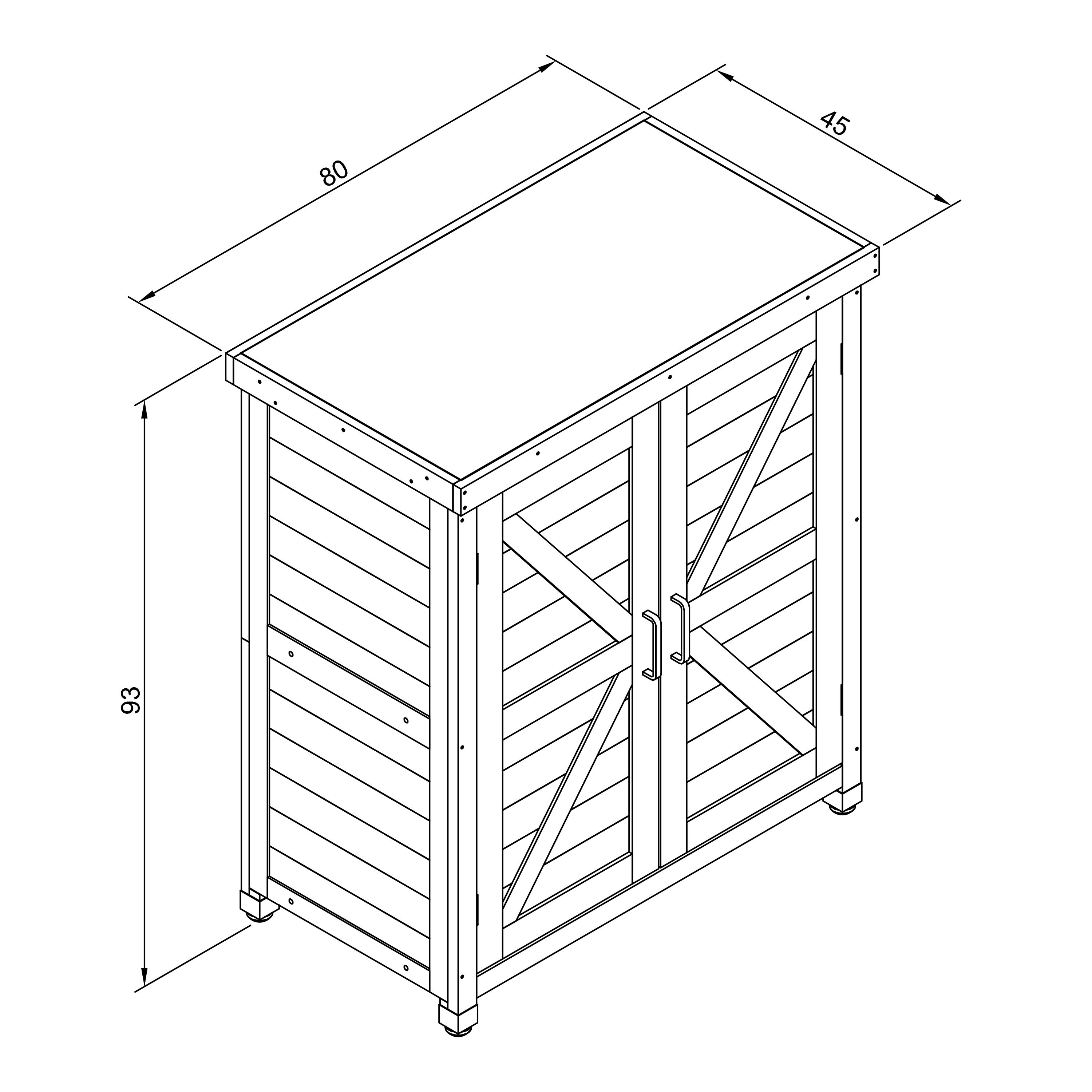 Felix wooden storage cabinet Warm Grey
