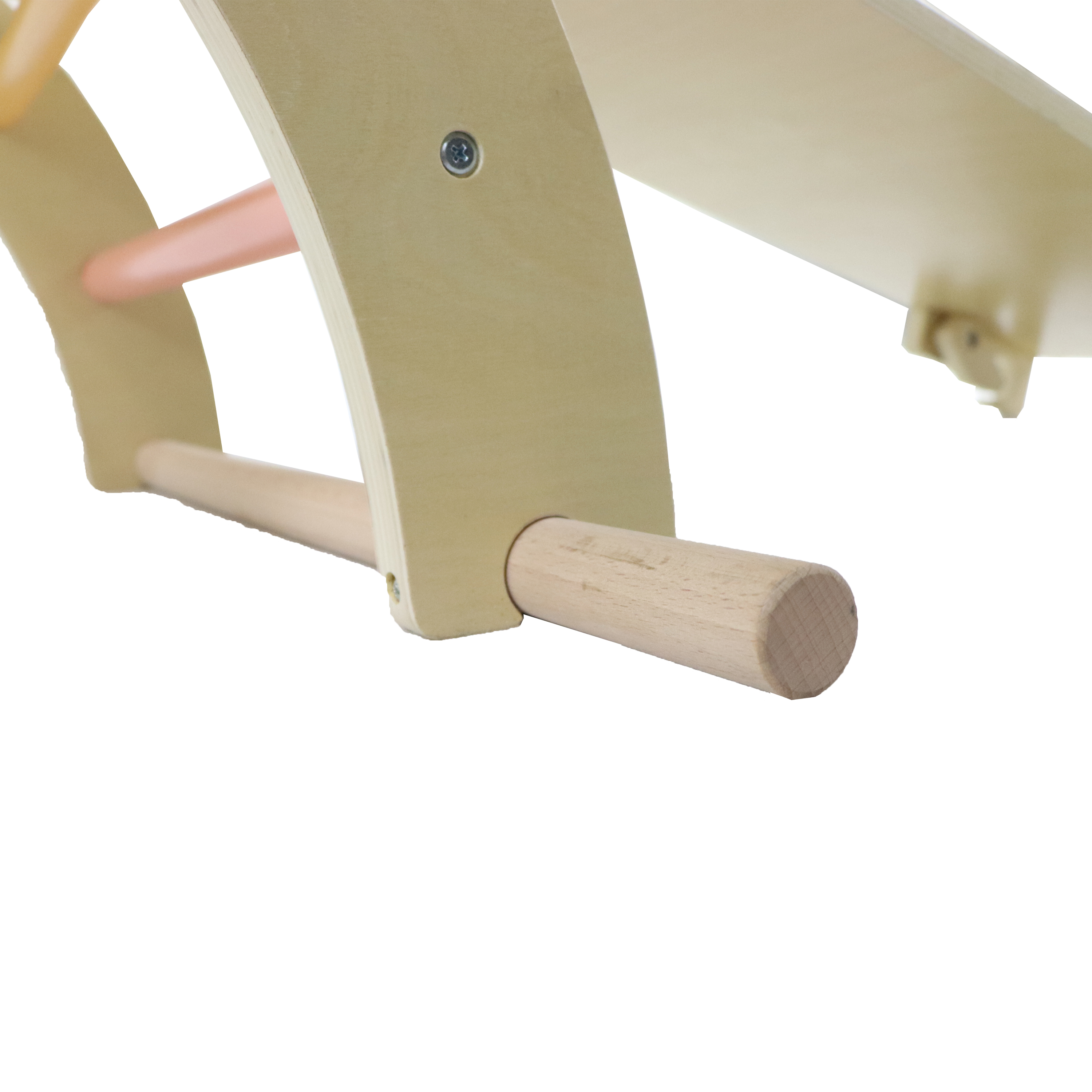 Sunny Charlie 3-in-1 Wooden Climbing Triangle with Climbing Wall and Rocker - Pastel