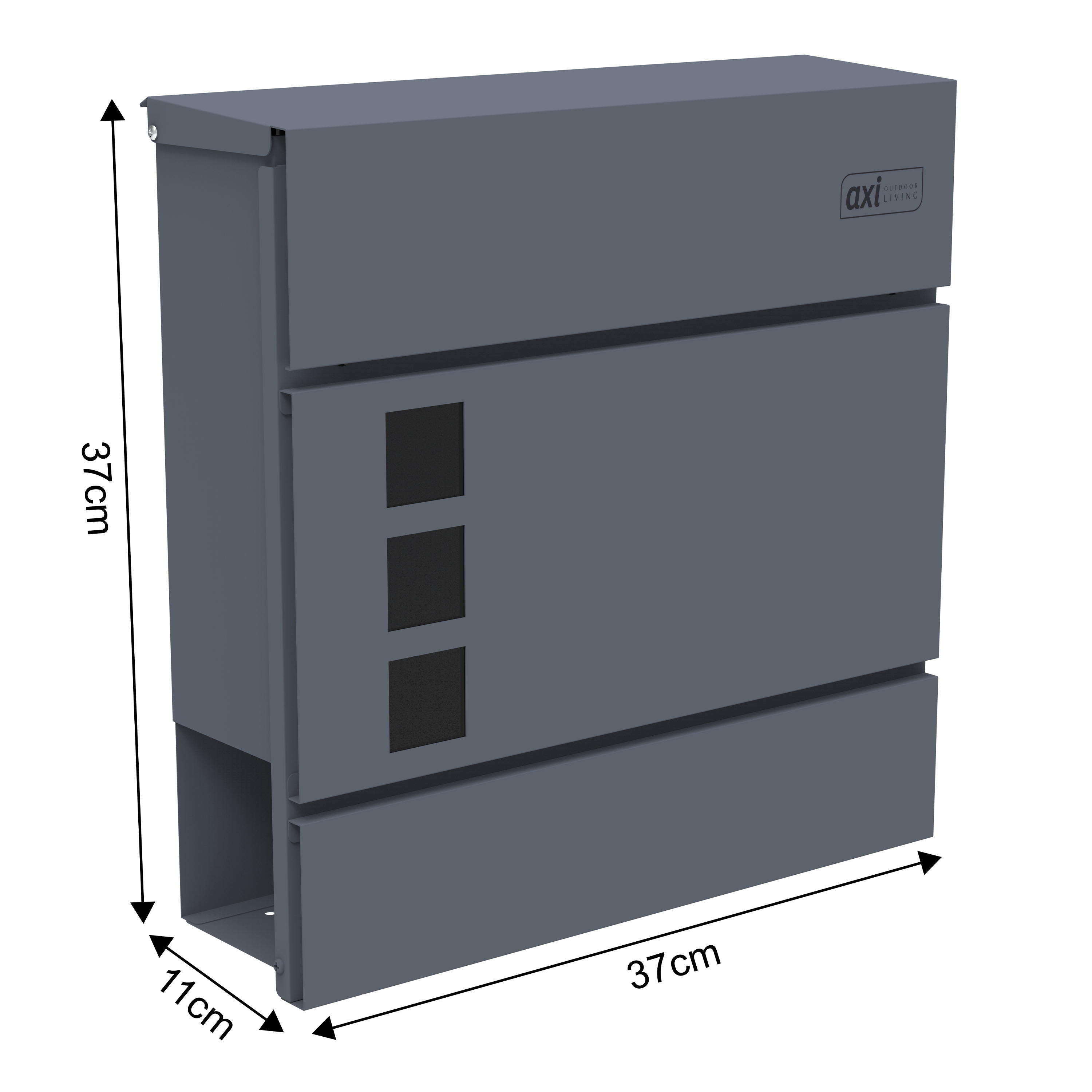 AXI Jonas Metal Letterbox Anthracite
