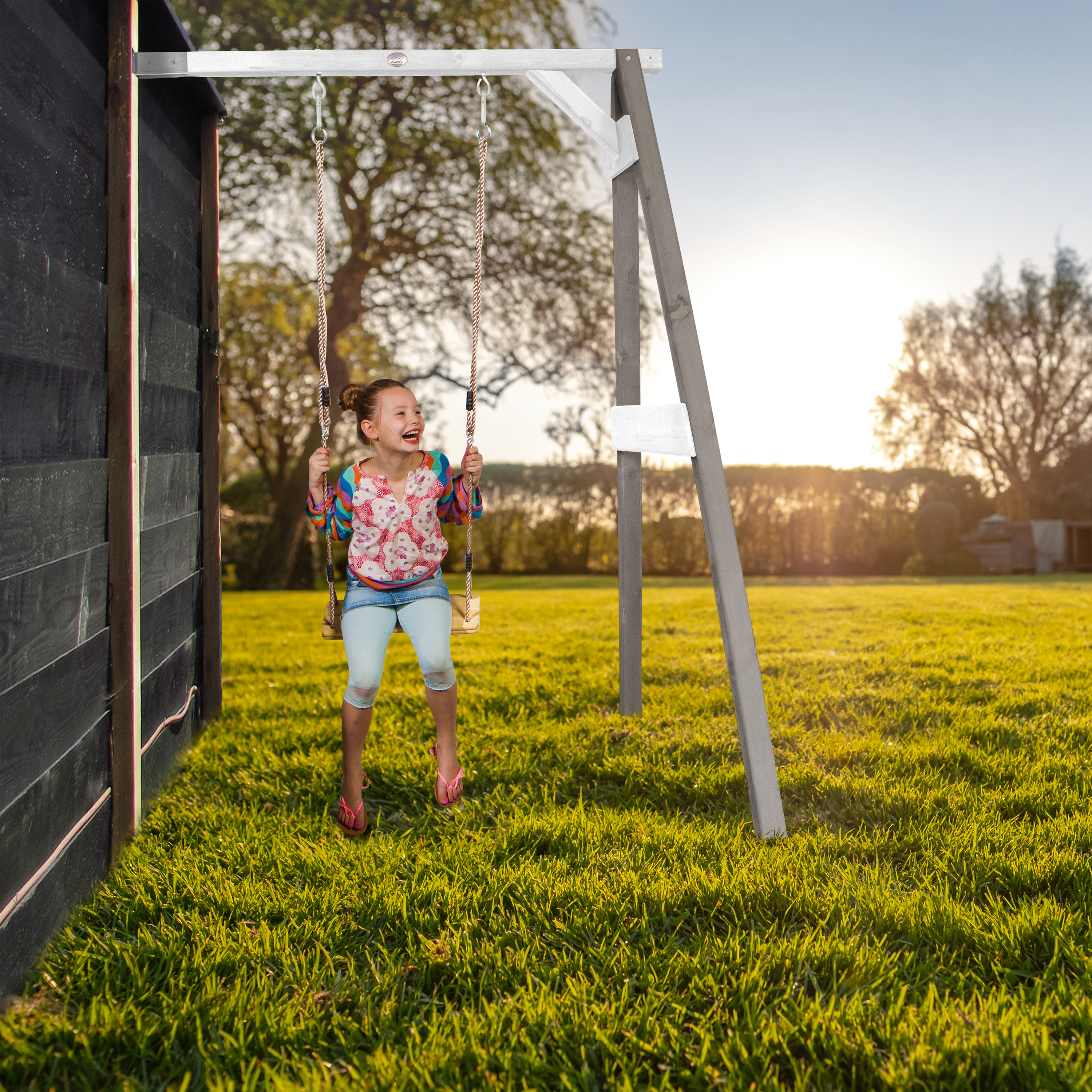 AXI Attachable Single Swing Set - Grey/White