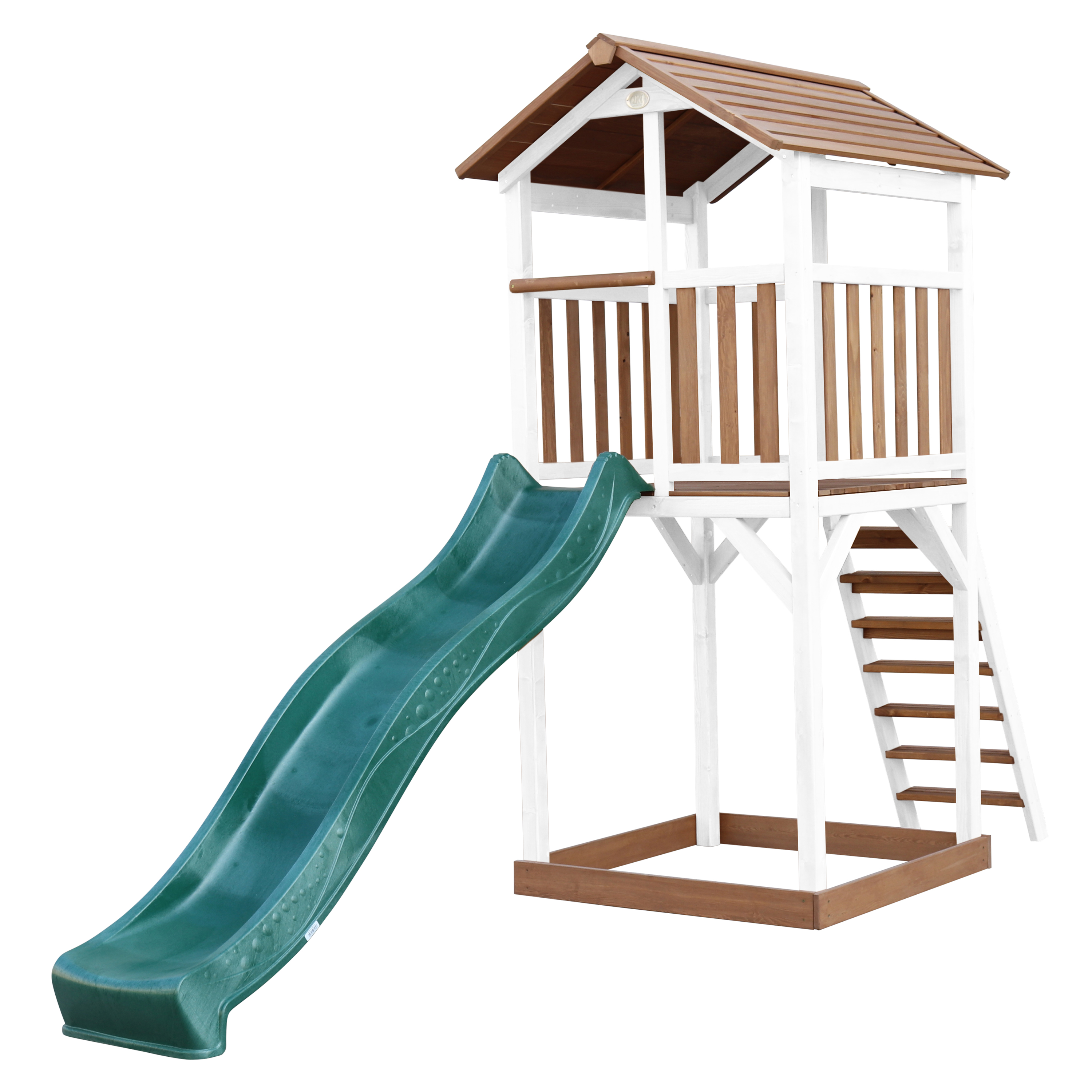 AXI Beach Tower Brown/White - Green Slide