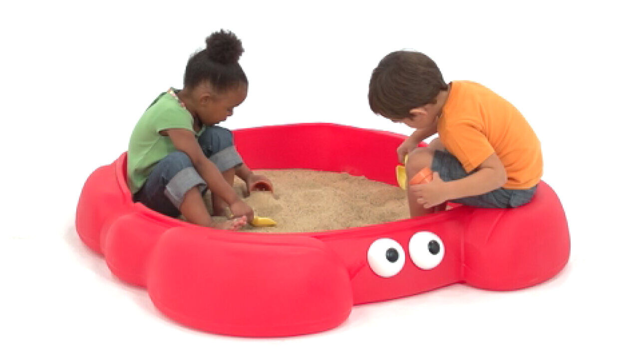 Thumbnail Step2 Crabbie Zandbak Rood met deksel - Buitenspelen met zand