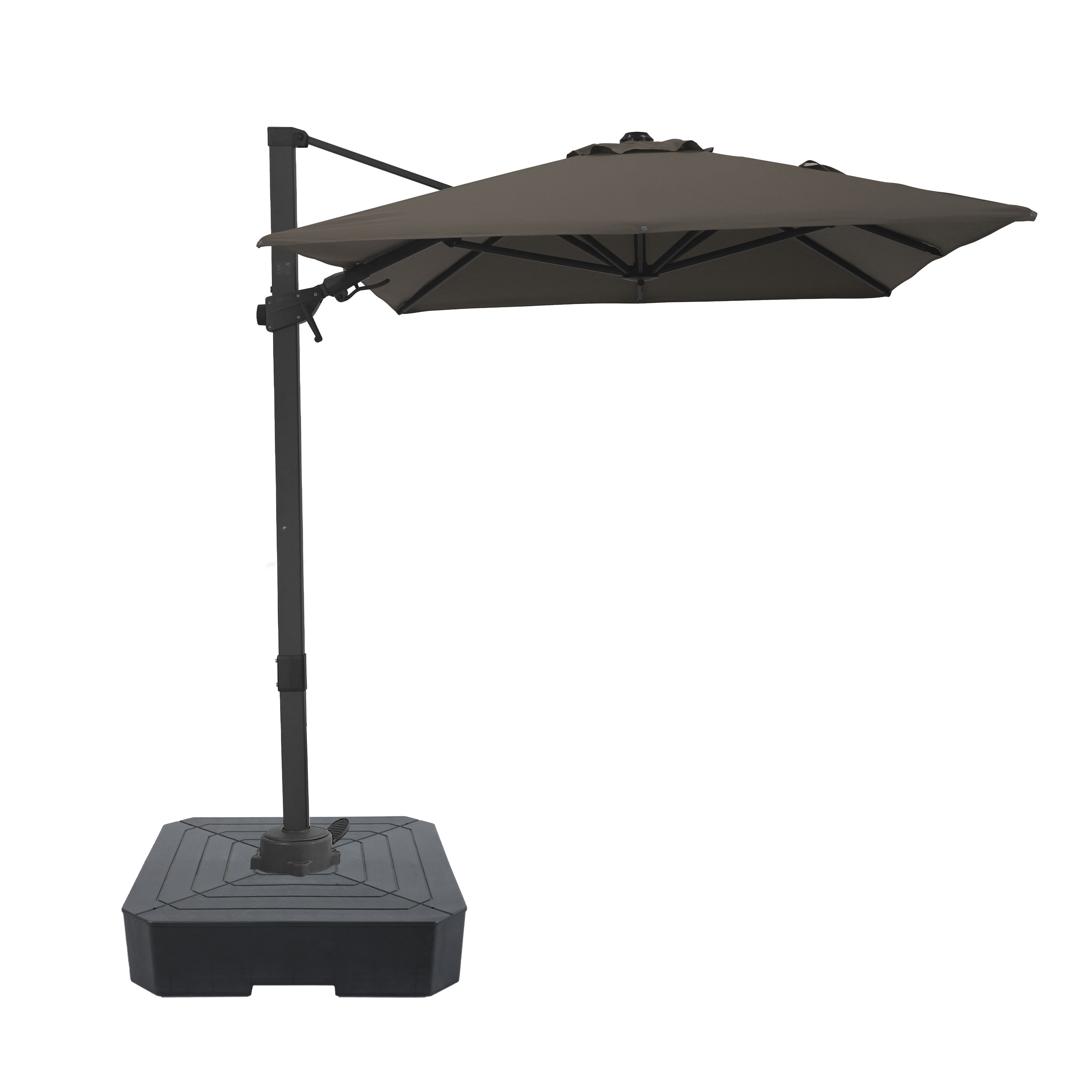 AXI Nyra Cantilever Parasol 200x300 cm incl. fillable parasol base Anthracite/Taupe – Complete Set
