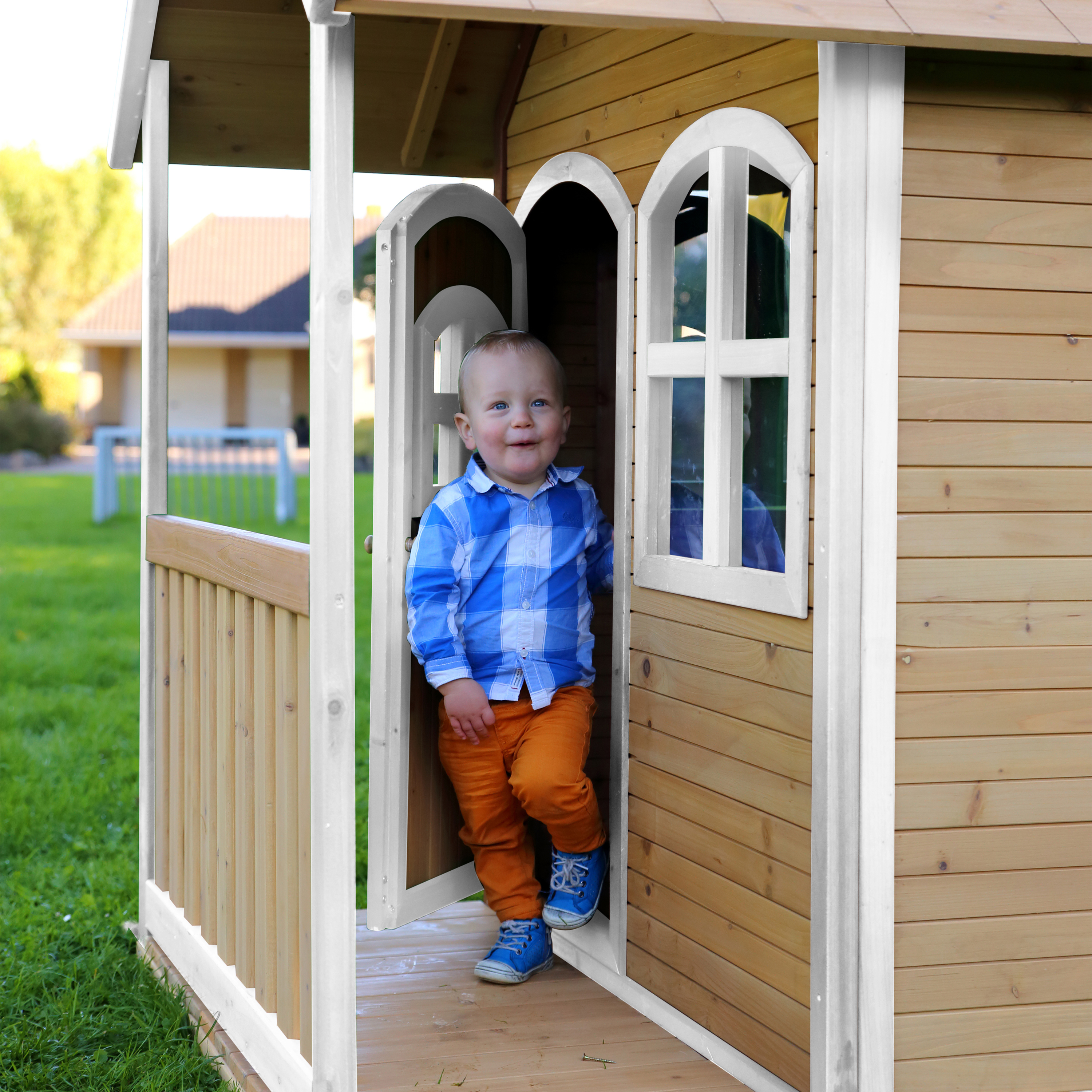 AXI Tom Playhouse Brown/White - Red Slide
