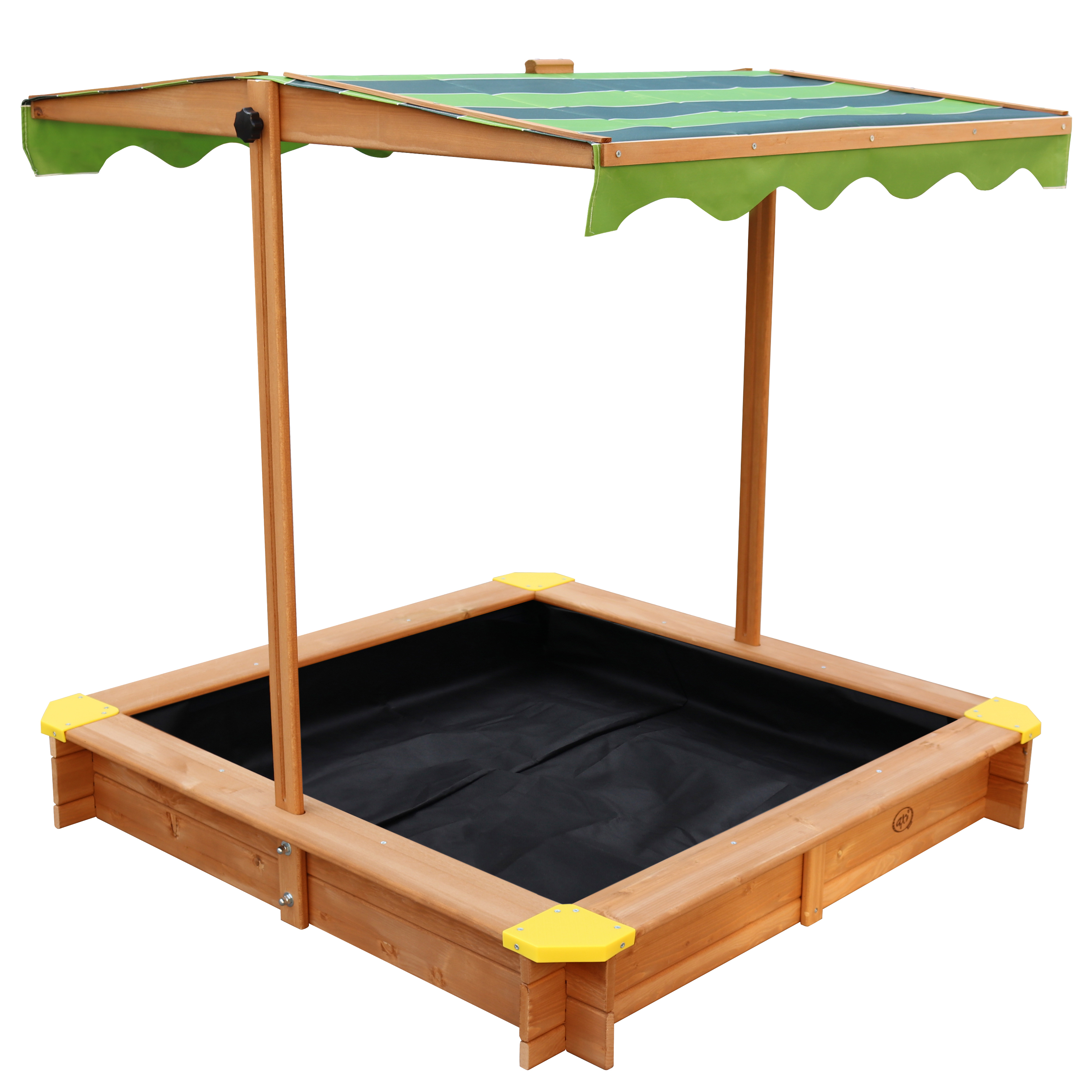 AXI Lily Sandbox with Canopy - 118 x 118 x 118 cm - Brown/Green