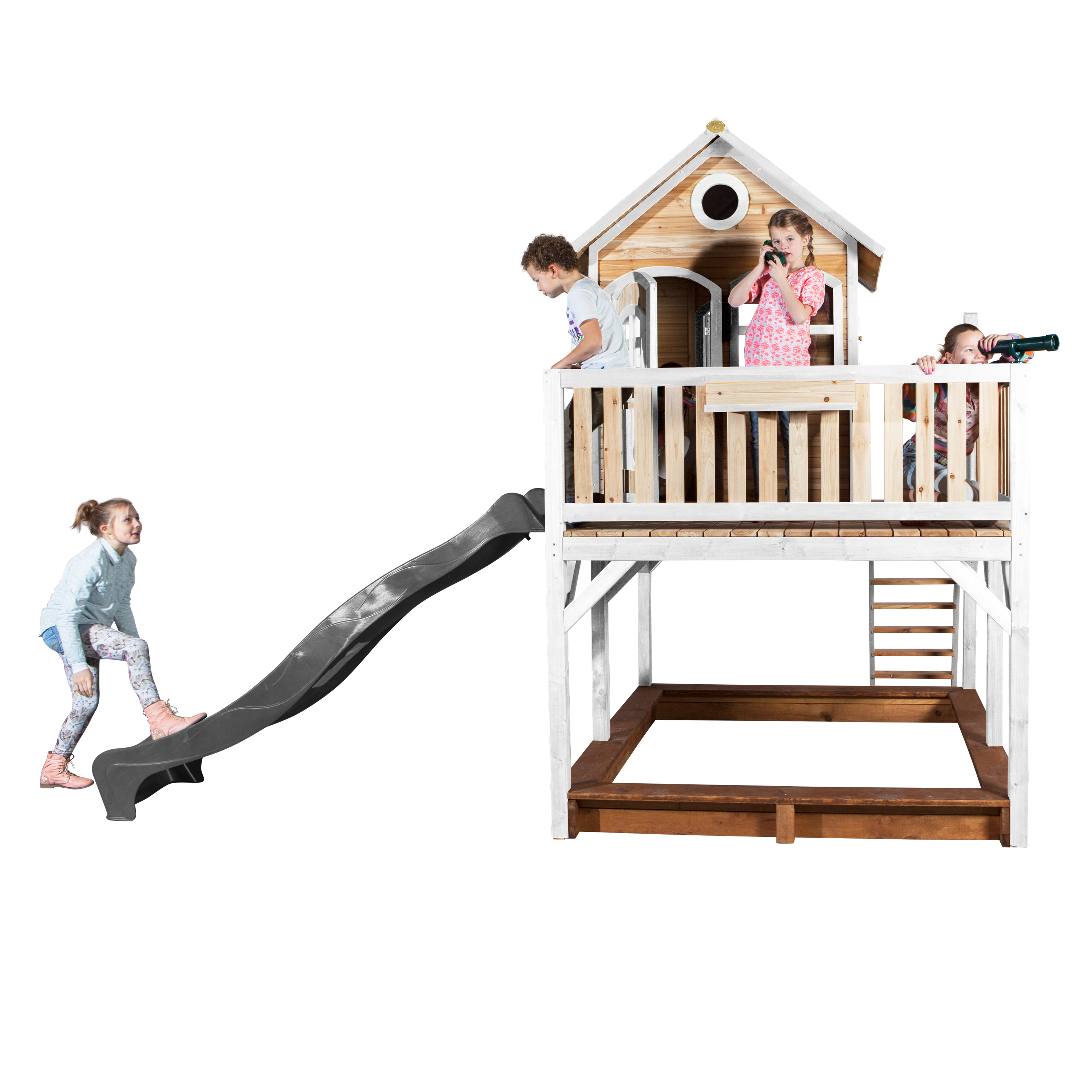 AXI Liam Playhouse Brown/White - Grey Slide