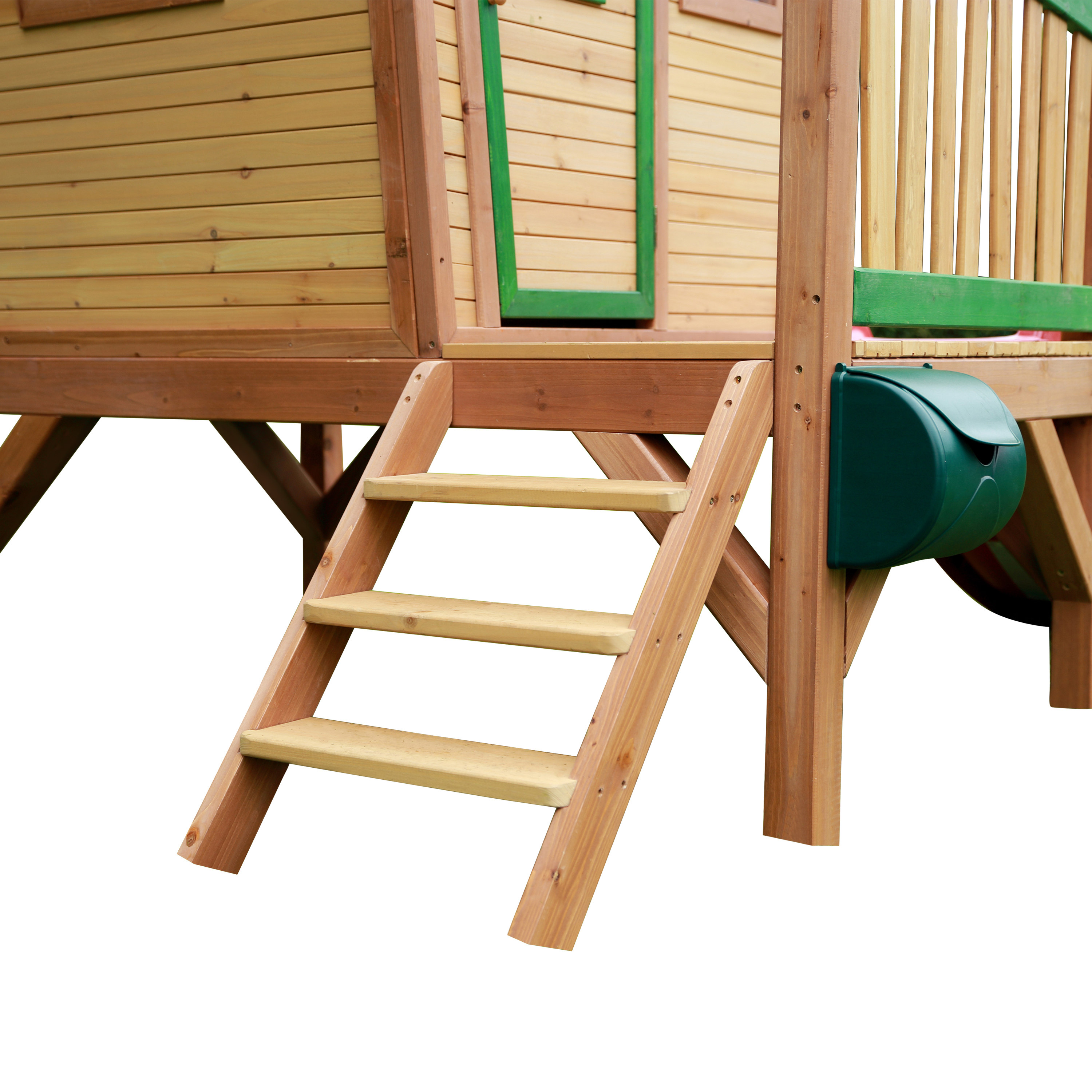 AXI Robin Playhouse Brown/Green - Red Slide