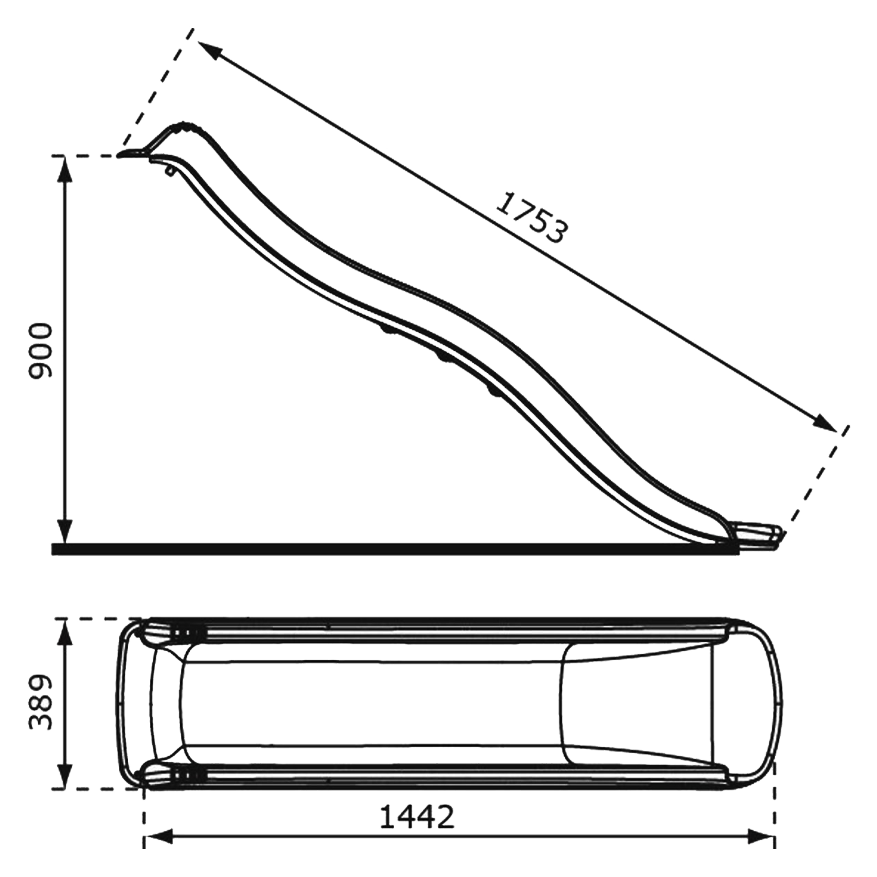 AXI Sky175 Slide with water connection Cream – 175 cm
