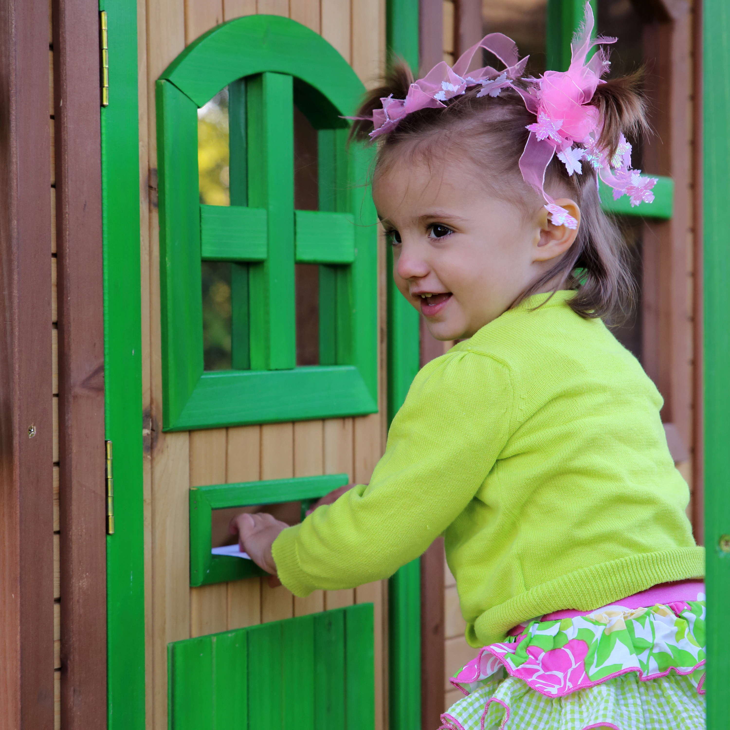 AXI Tom Playhouse Brown/Green - White Slide
