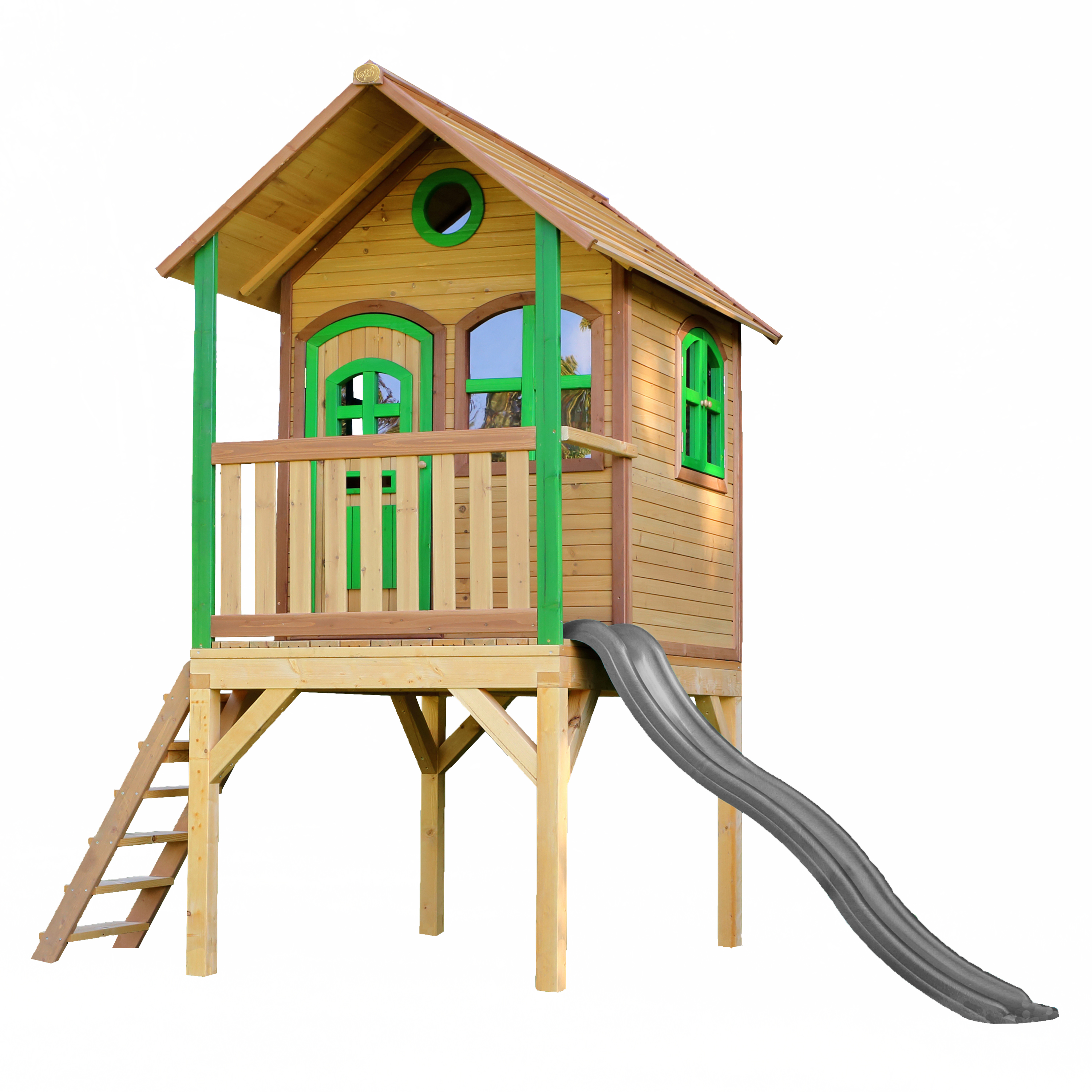AXI Laura Playhouse Brown/Green - Grey Slide
