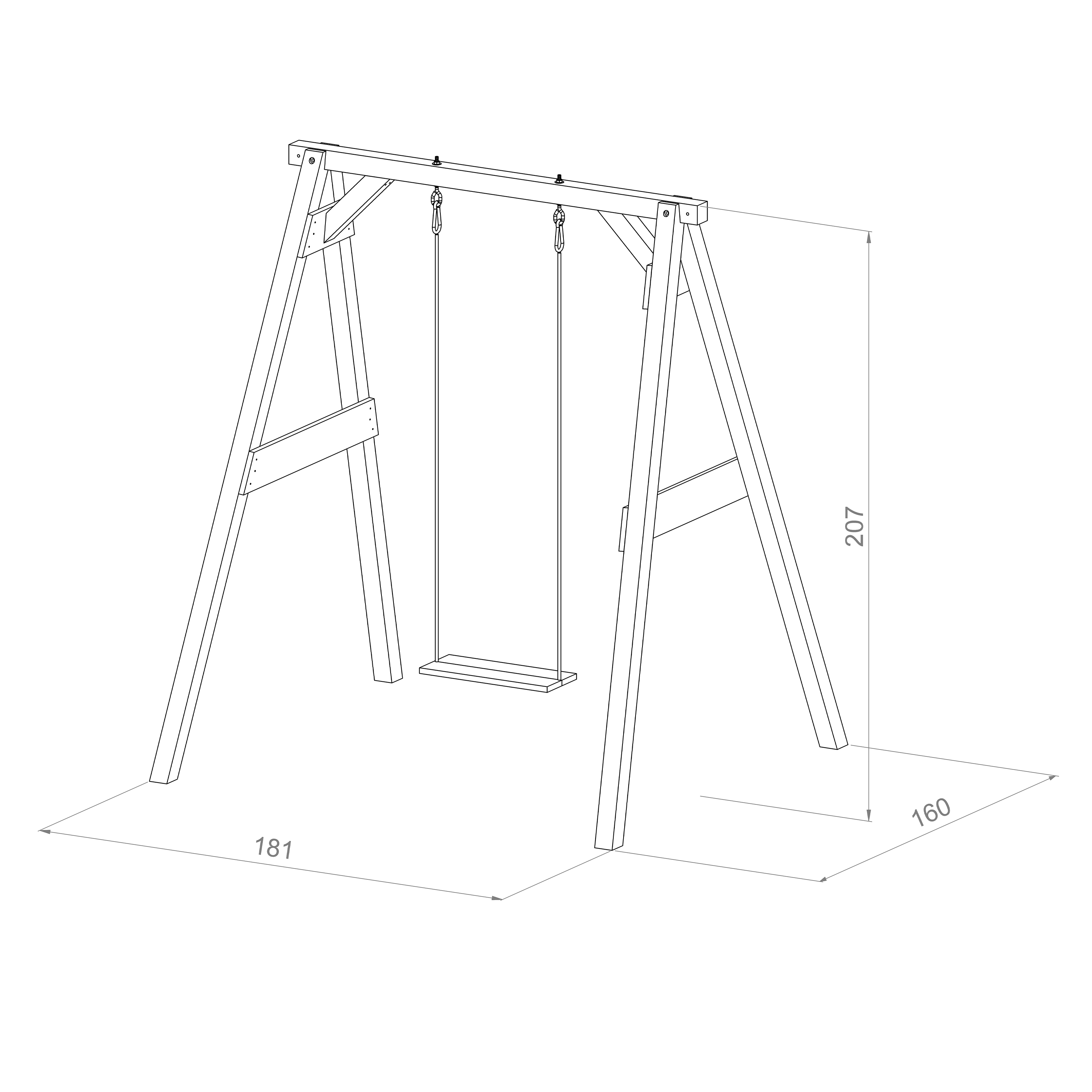 AXI Single Swing Set - Grey/White