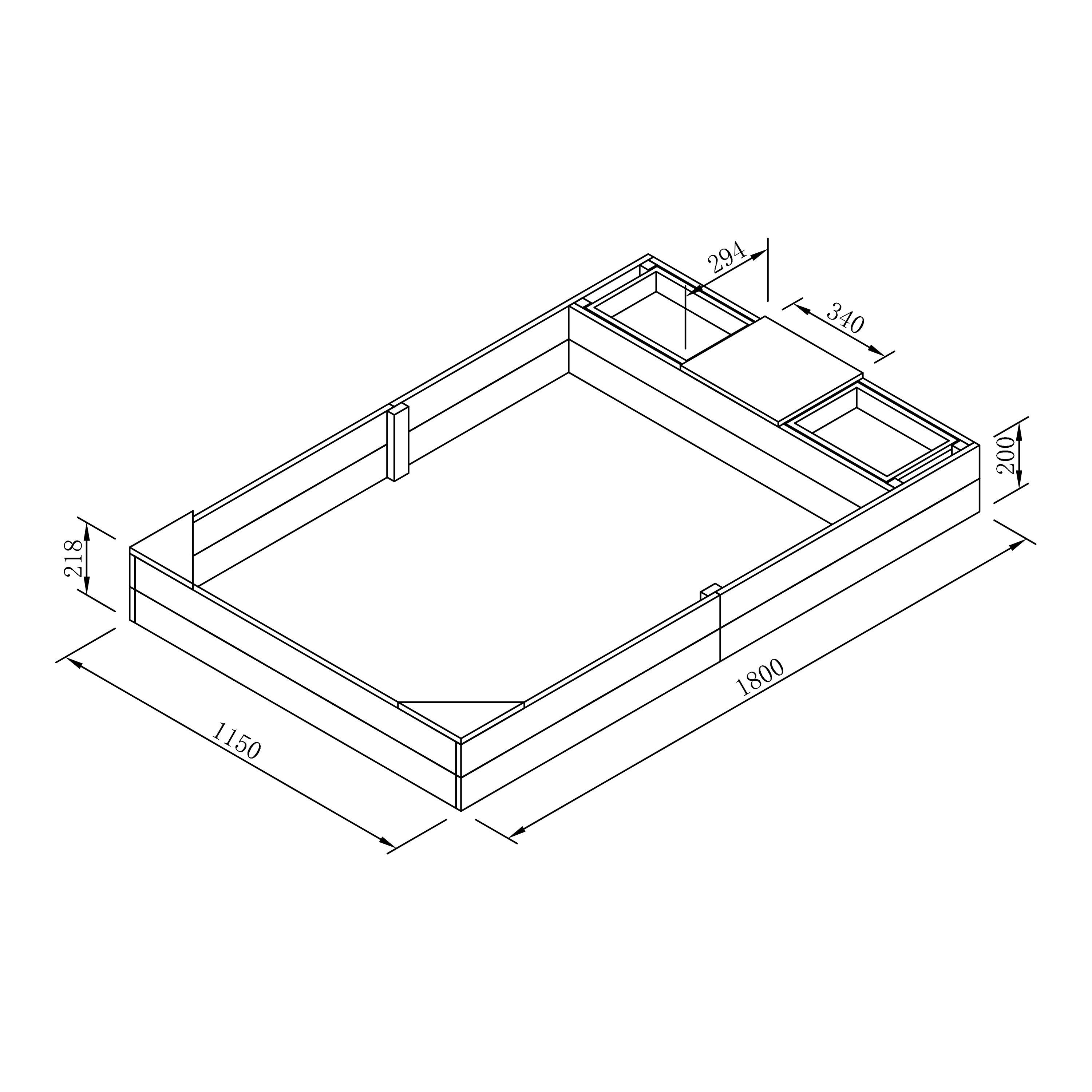 AXI Kelly Sandbox with Bins and Bench - 180 x 115 cm - Anthracite/Brown