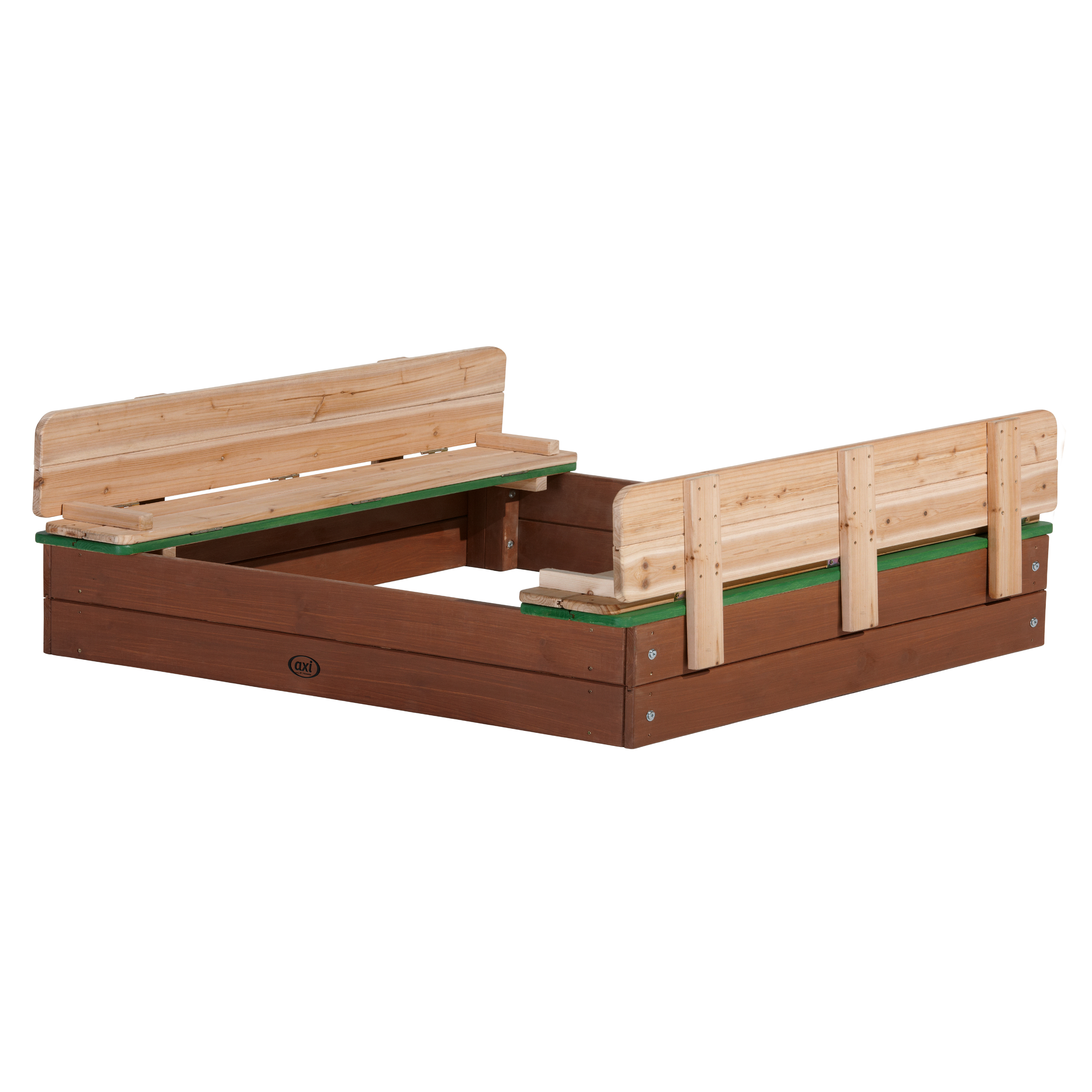 AXI Ella XL Sandbox - 120 x 120 cm - Brown/Green