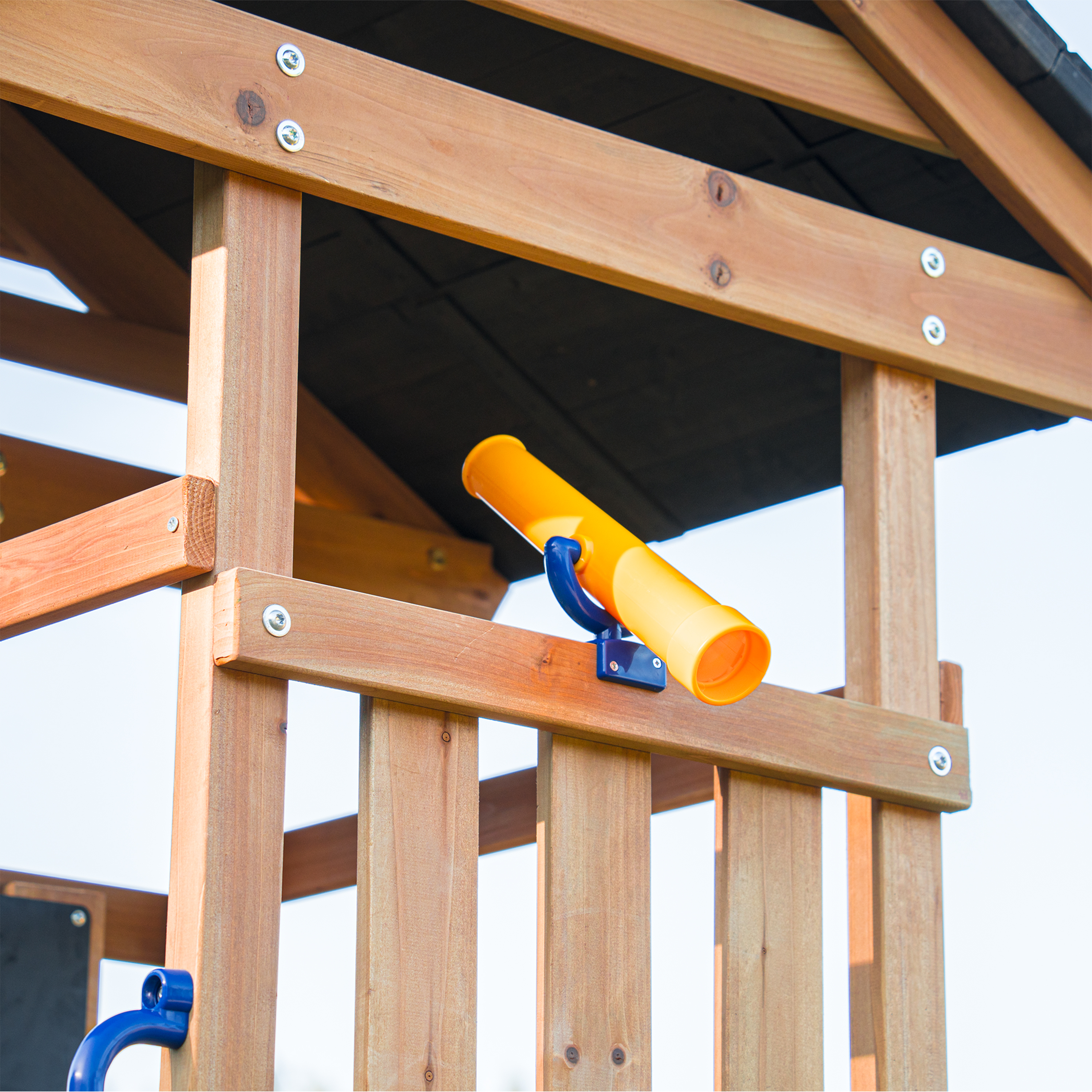 AXI Mia Climbing Frame with Double Swing Set – Red Slide