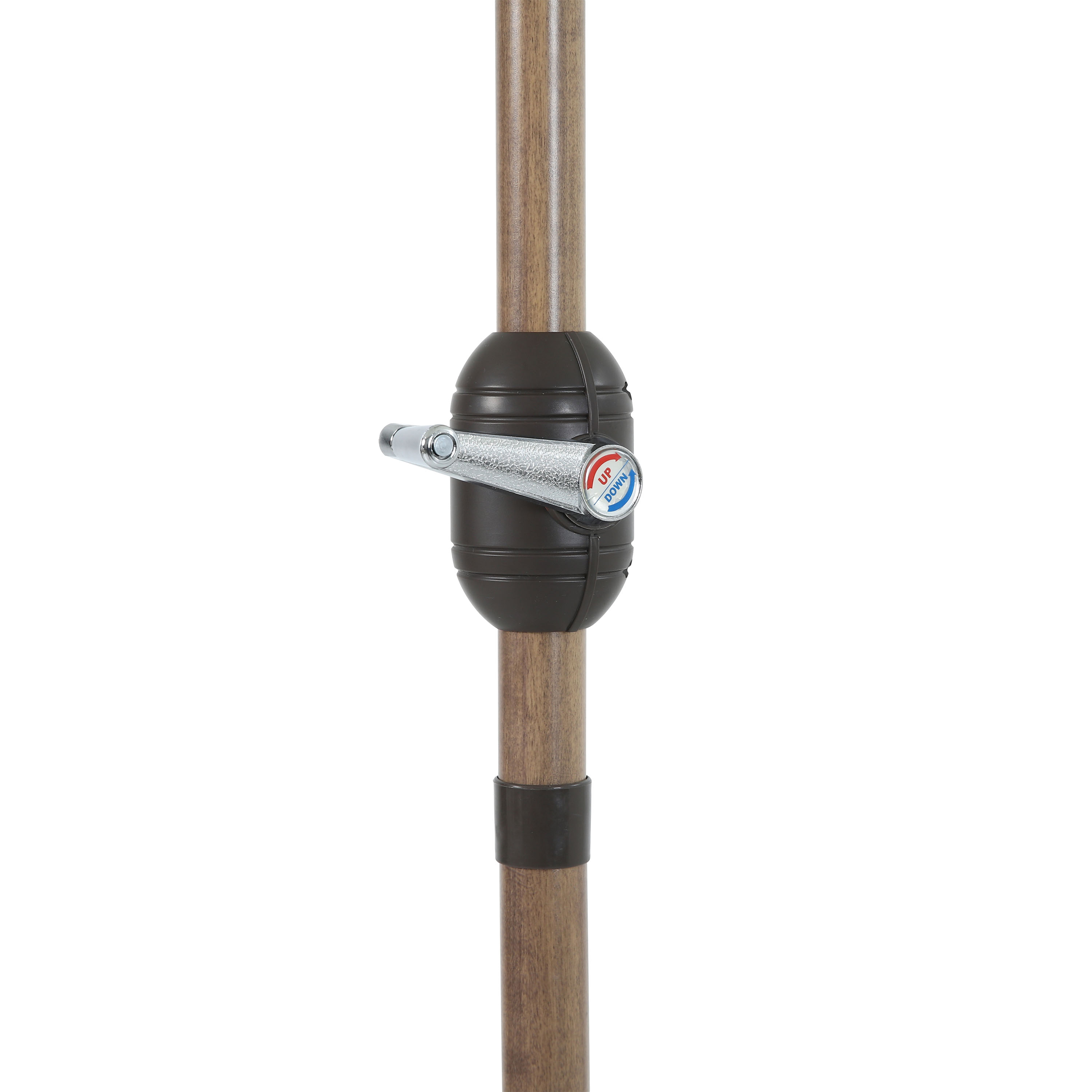 AXI Noor Centre Pole Parasol Ø 300cm Oak-look/Terracotta