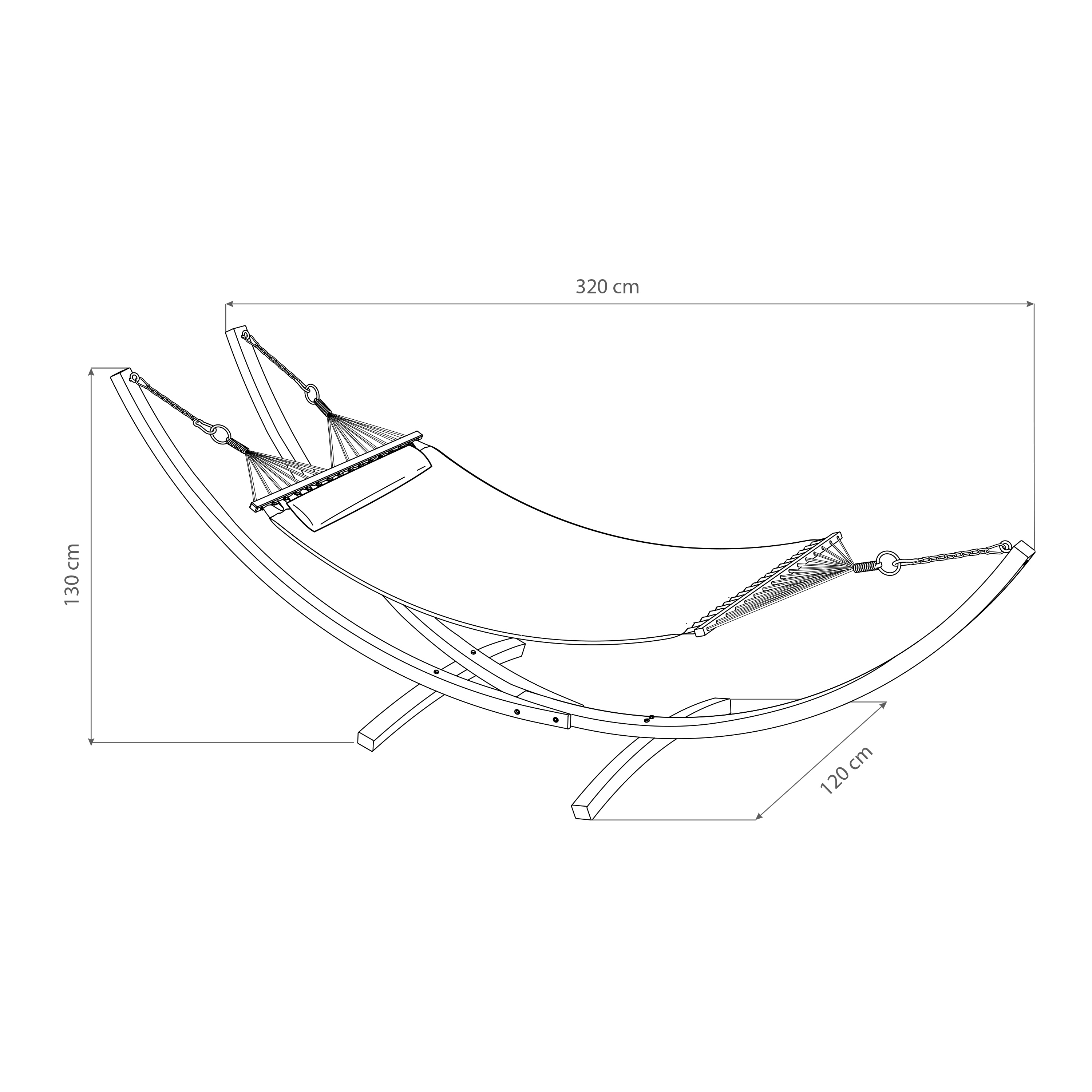 AXI Hawaii Hammock Set - Hammock with wooden frame - Blue