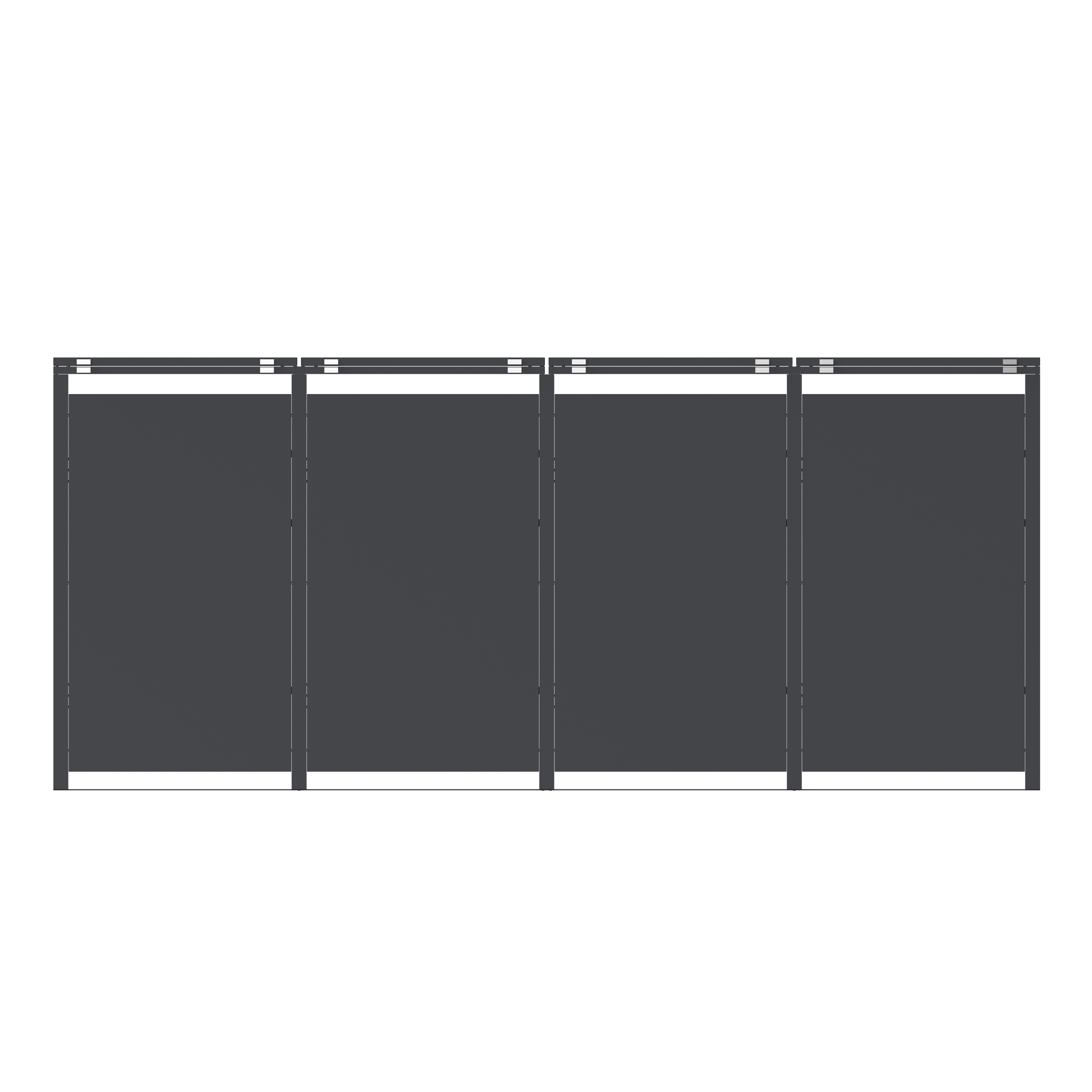 AXI Lucas Metal Garbage Bin Shed Anthracite/Wood look - 4 Garbage Bins