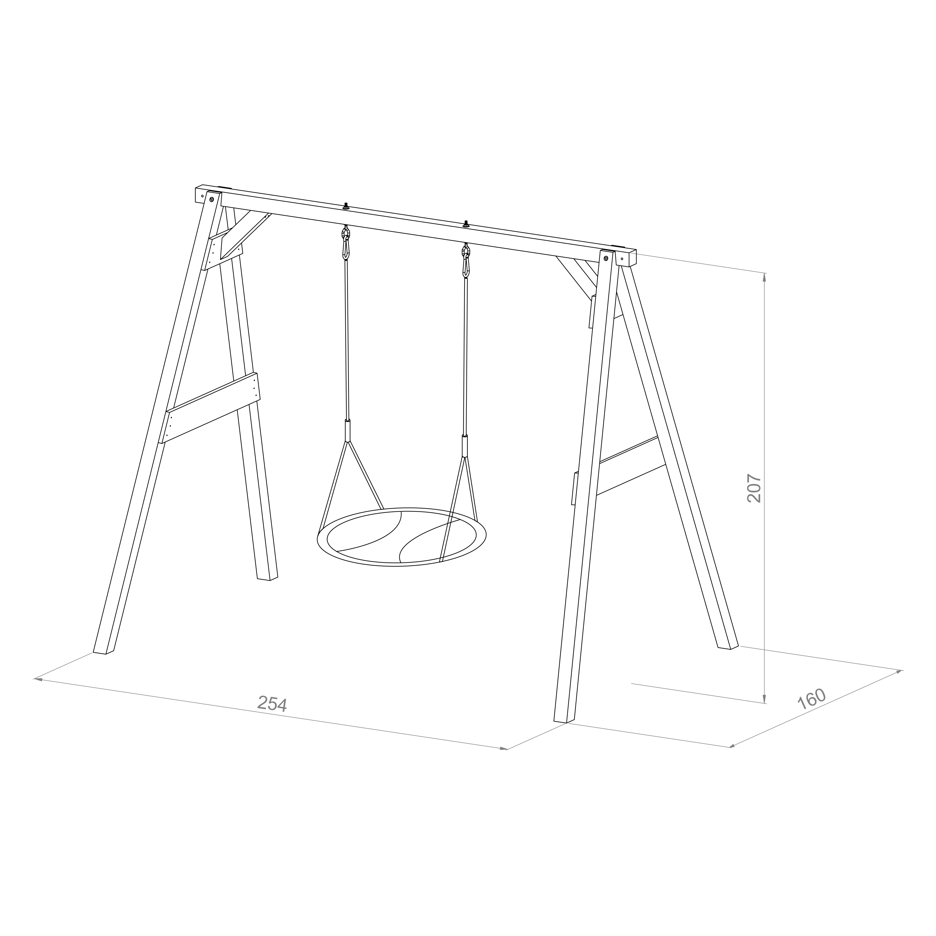 AXI Summer Nest Swing Set - Grey/White
