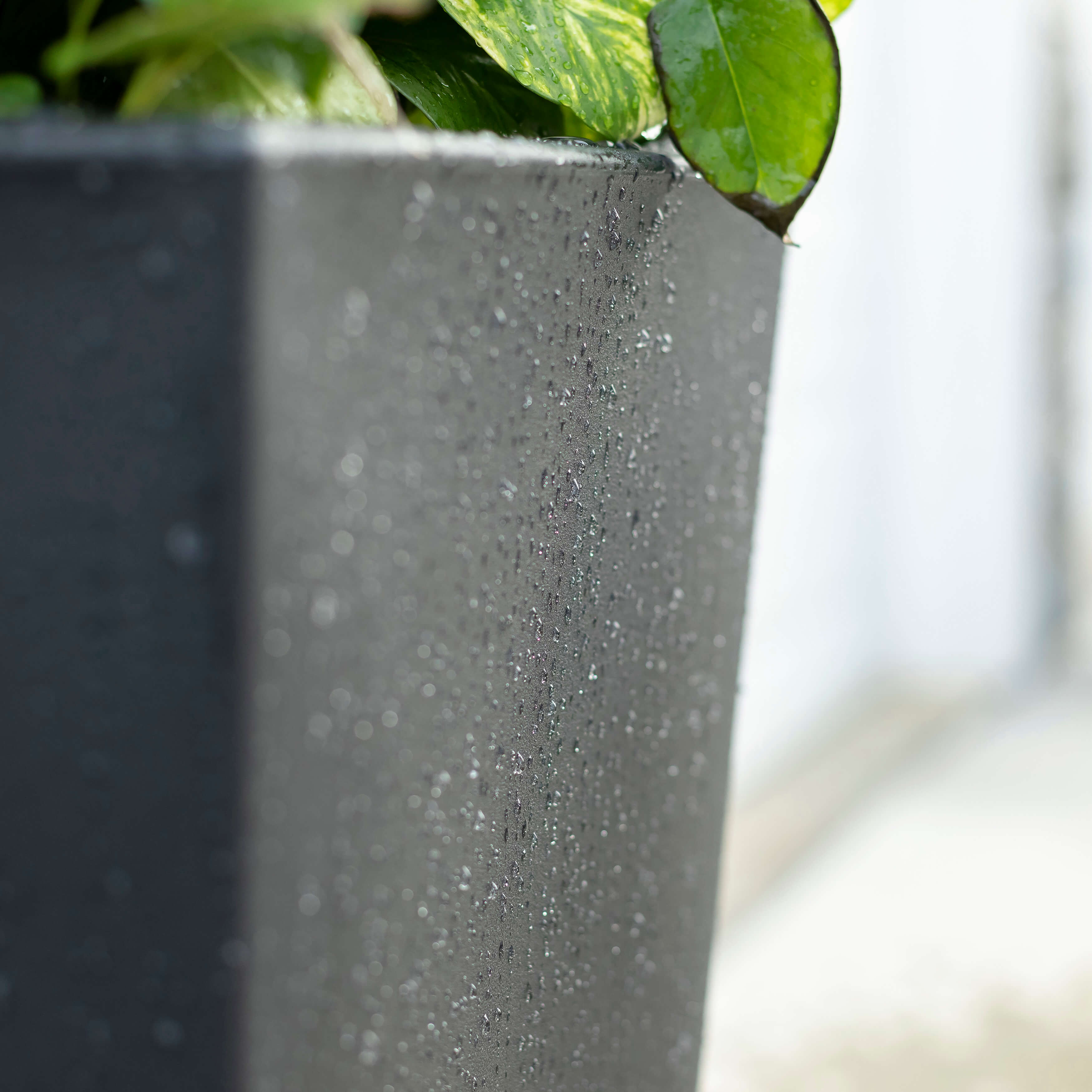 Step2 Tremont Square Conical Flower Pot Large - Onyx Black
