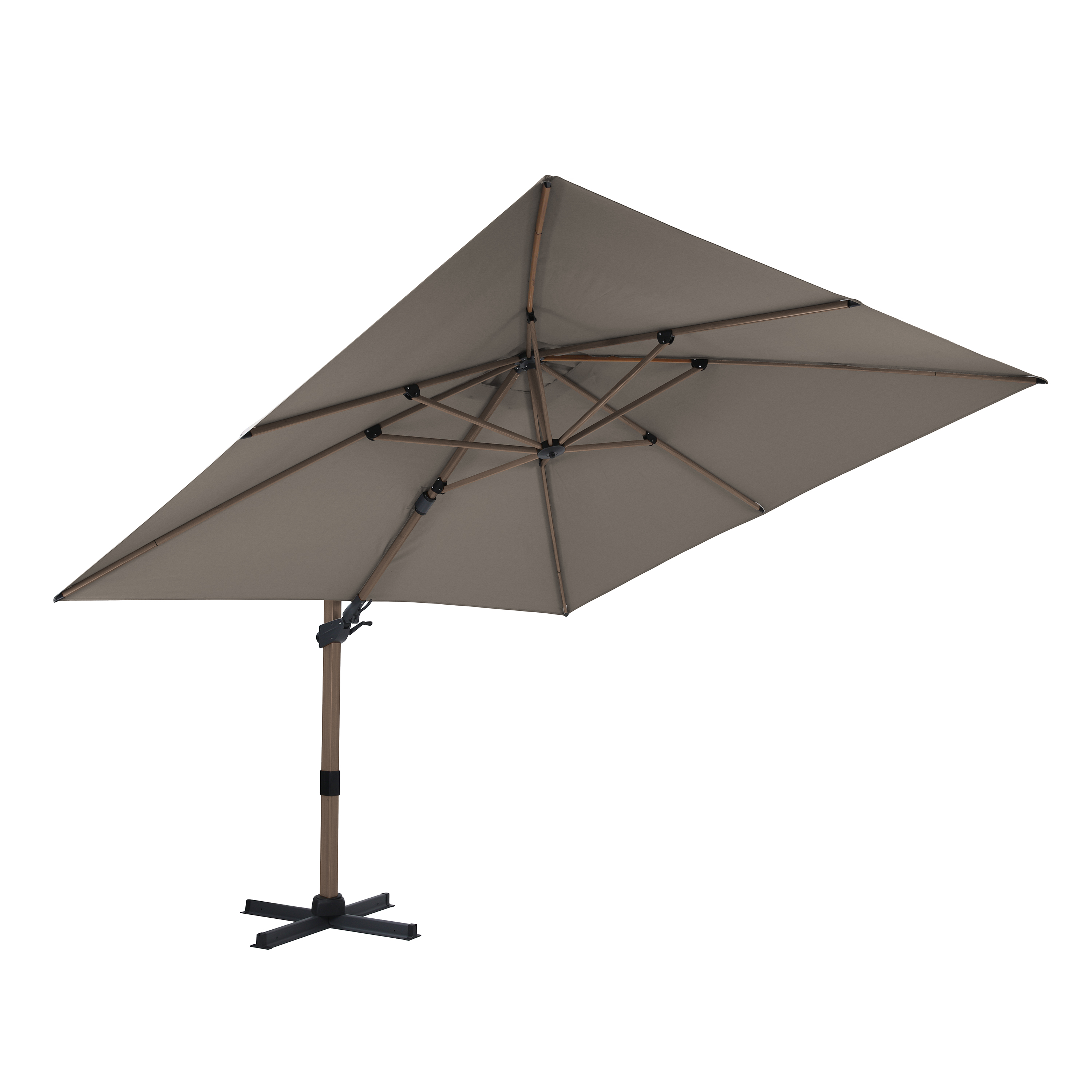 AXI Apollo Premium Cantilever Parasol 300x300cm - Oak-look/Taupe