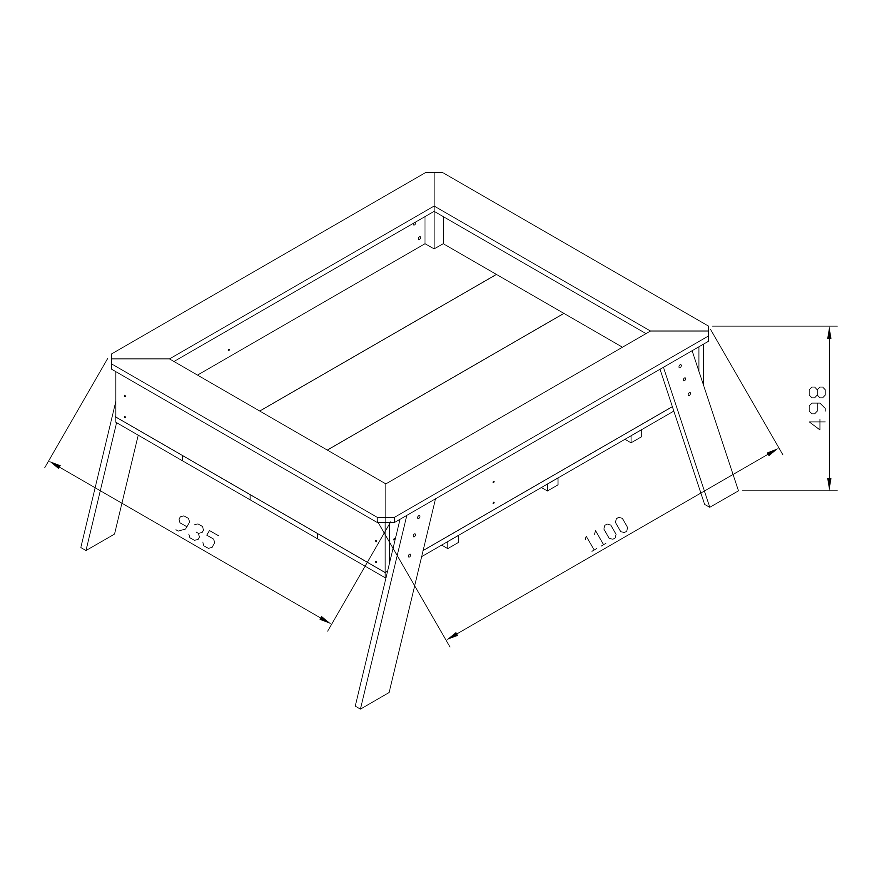 AXI Linda Sand & Gardening Table - Brown/White