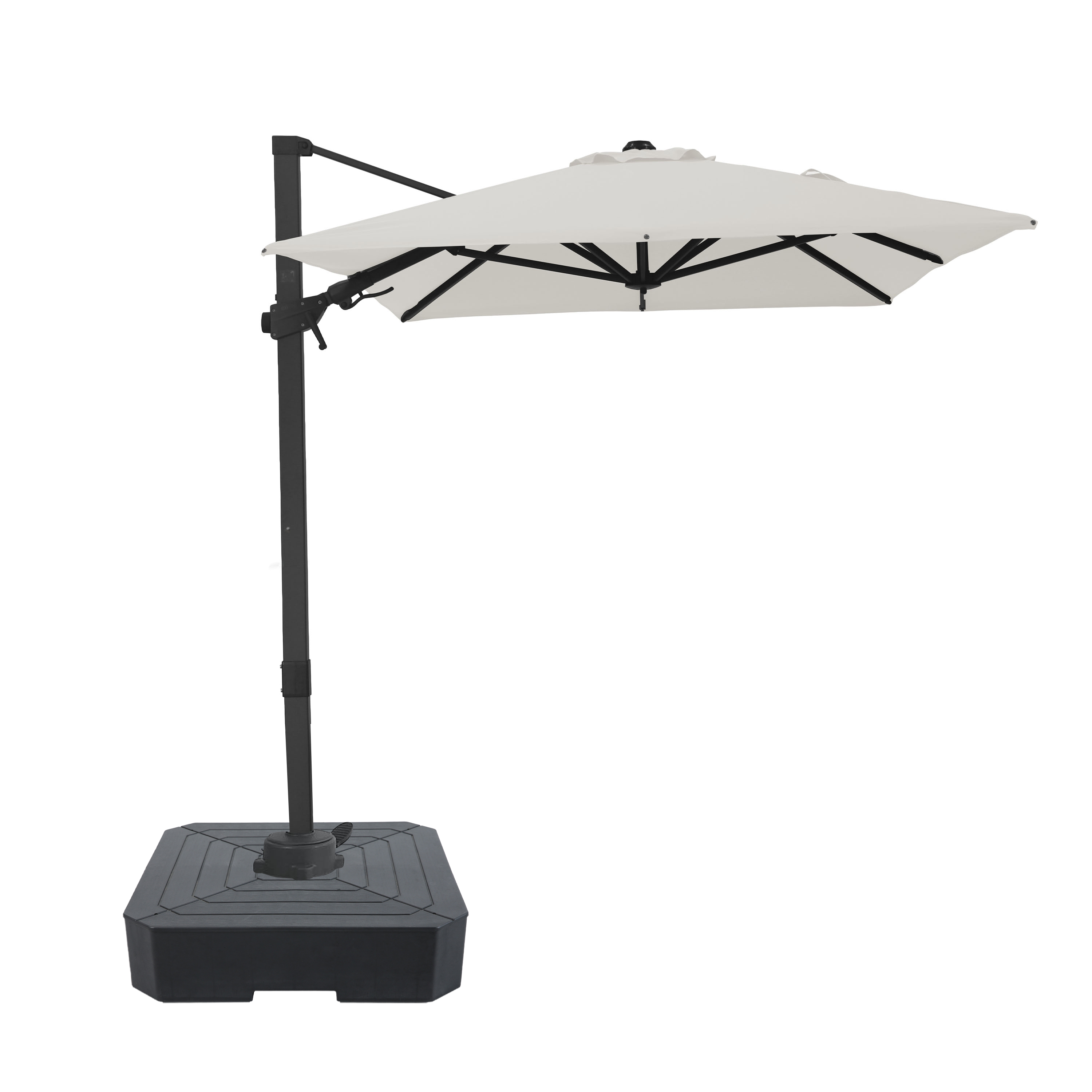 AXI Nyra Cantilever Parasol 200x300 cm incl. fillable parasol base Anthracite/Beige – Complete Set
