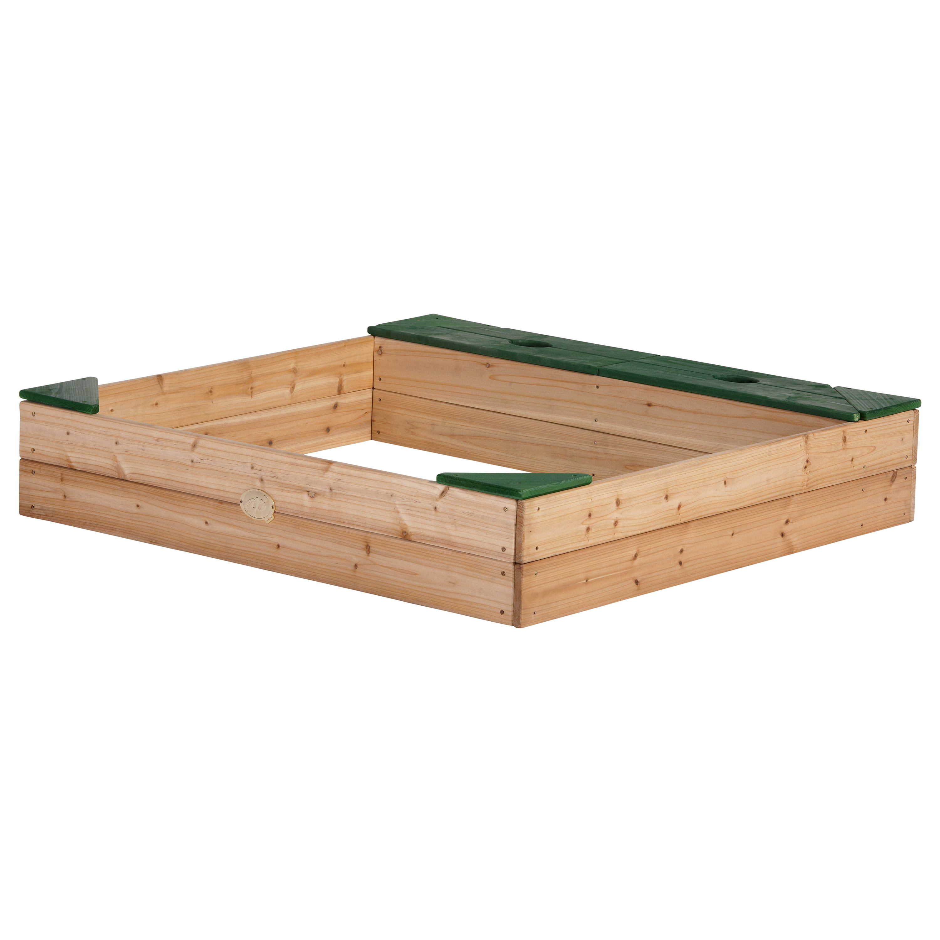 AXI Amy Sandbox with Storage - 115 x 115 cm - Brown/Green